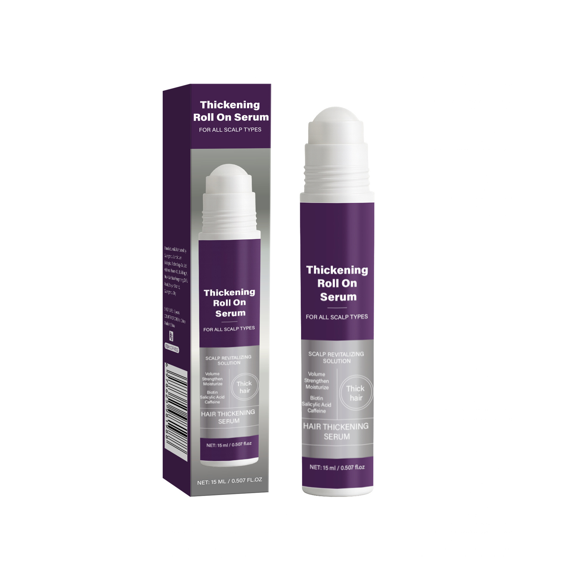Hair Thickening Roll On Essence Nourishing Scalp Treatment For Thinning Hair Daily Root And Follicle Care
