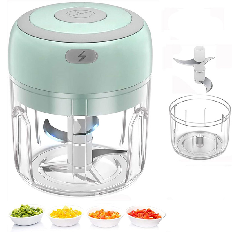 (Pink) Electric Kitchen Food Chopper Mini Garlic Grinder Masher Crusher Portable Meat Grinder Vegetable Chopper For Kitchen Gadgets