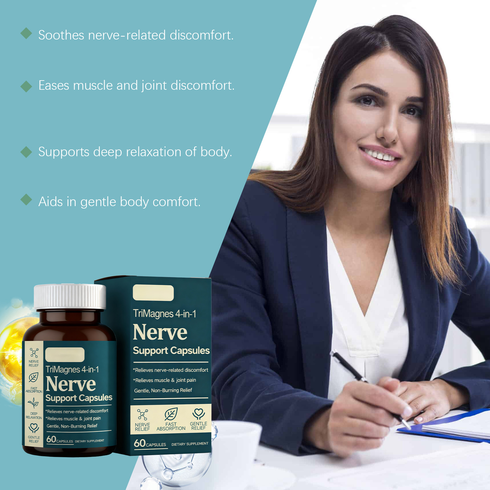 Body Care Capsule Improve Condition Boost Vitality Mild Comfort Fast Absorb Daily Dietary Supplement Nutrient Care Gentle Inner Health