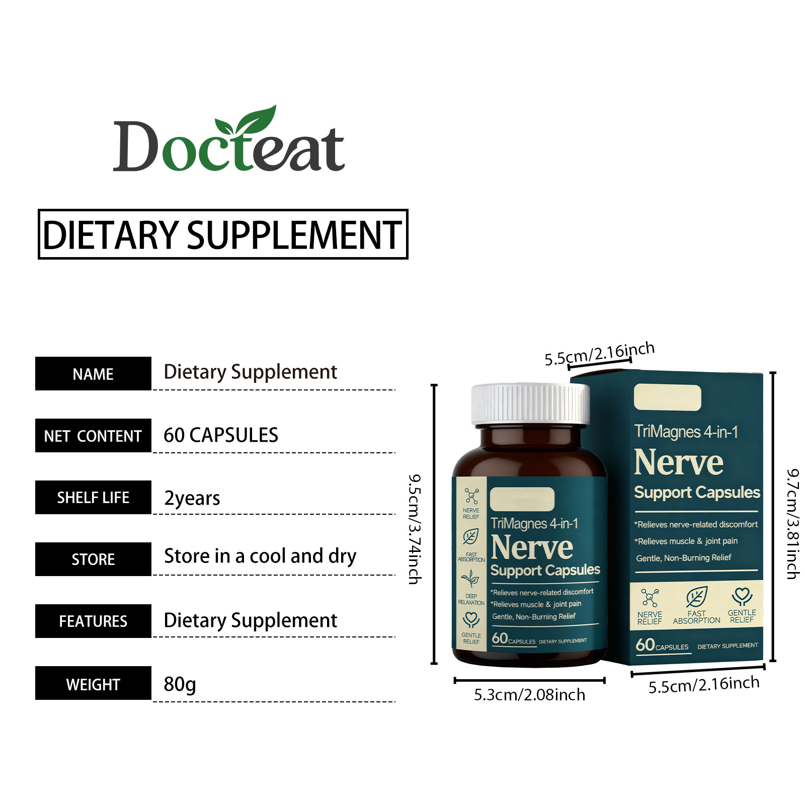 Body Care Capsule Improve Condition Boost Vitality Mild Comfort Fast Absorb Daily Dietary Supplement Nutrient Care Gentle Inner Health