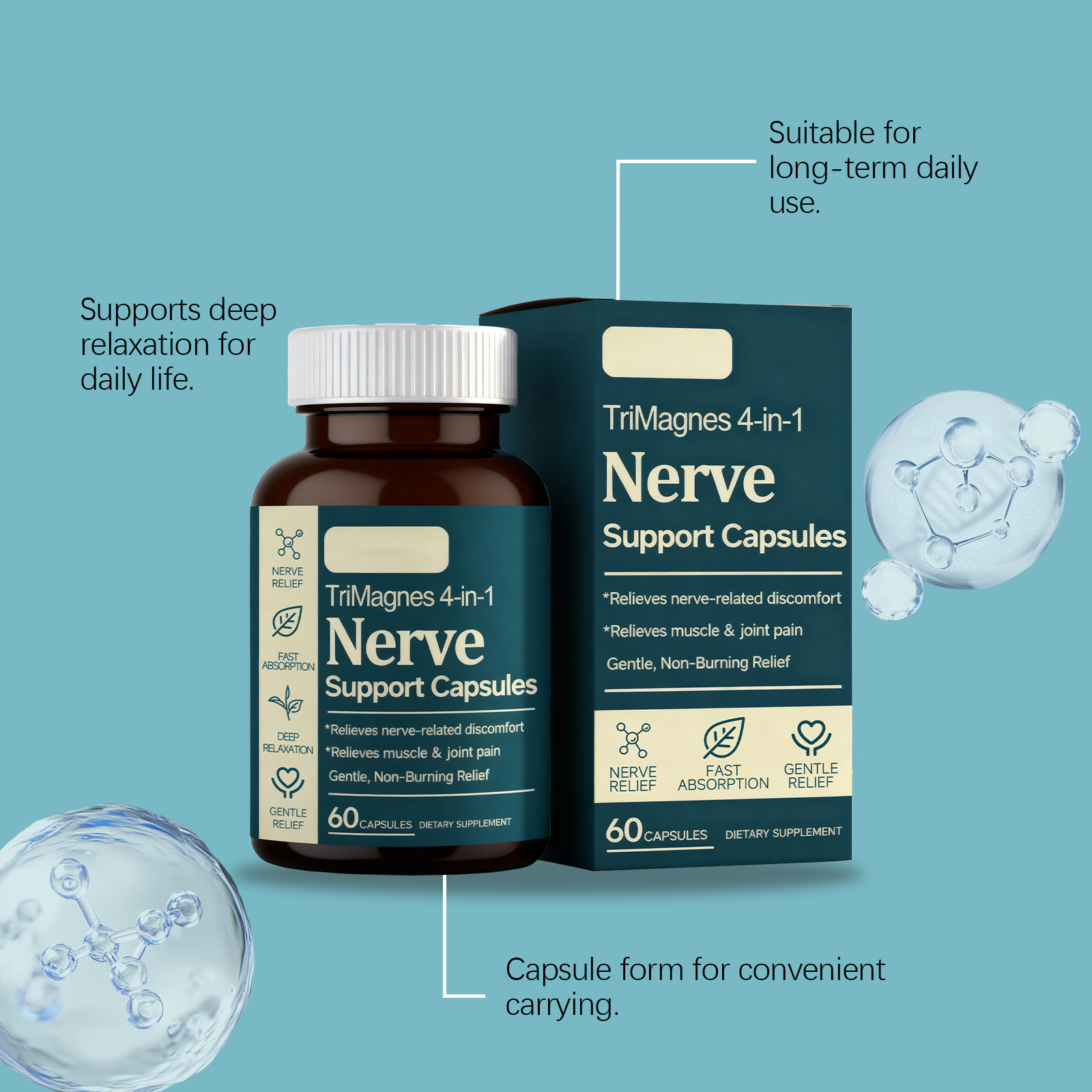 Body Care Capsule Improve Condition Boost Vitality Mild Comfort Fast Absorb Daily Dietary Supplement Nutrient Care Gentle Inner Health