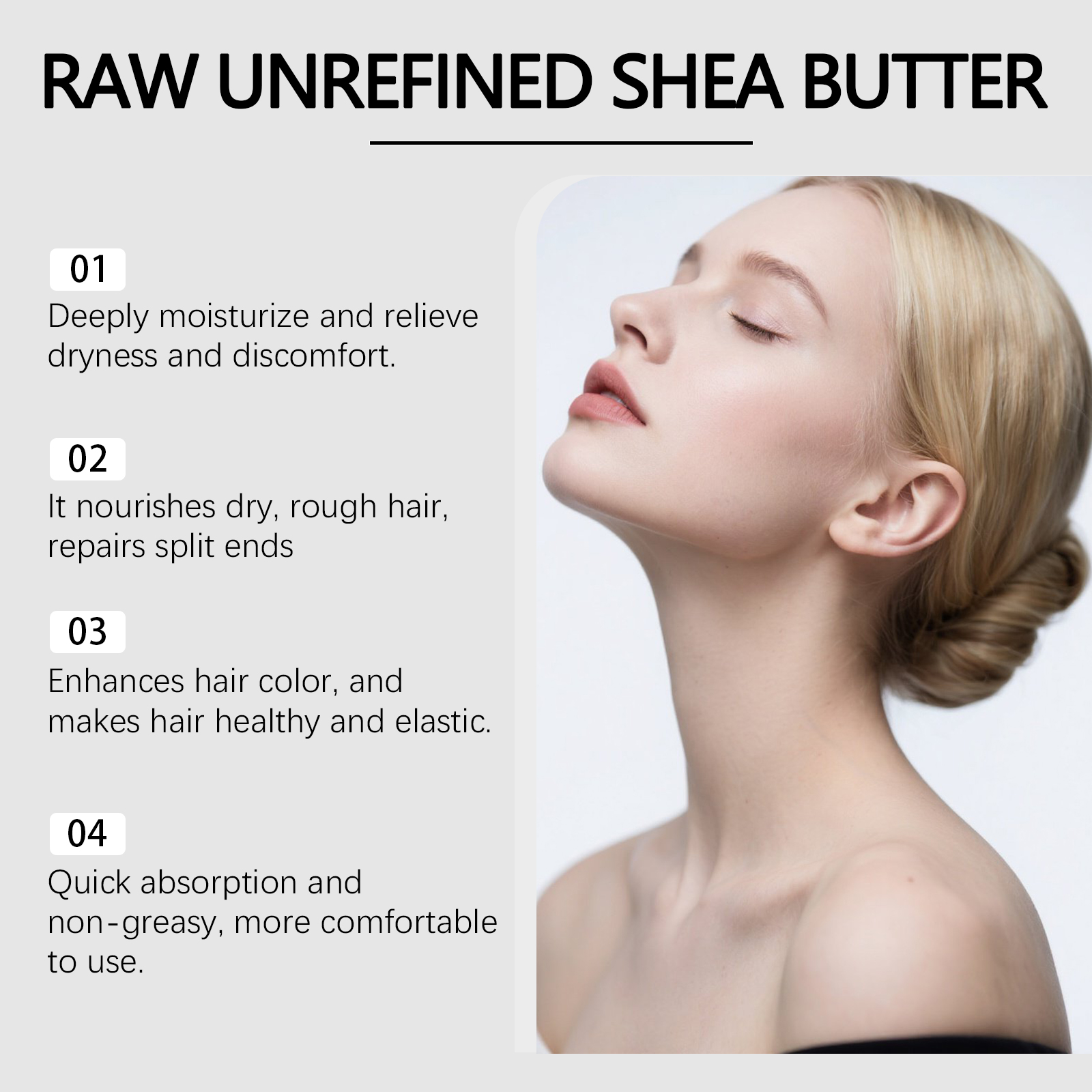 Moisturizing Nourishing Shea Butter Cream Mild Gentle Hydrating For Face Body Skin Hair Daily Care Lotion