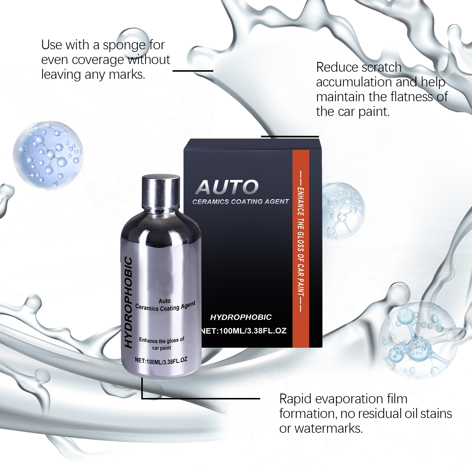Car Ceramic Coating Agent Nano Spray Boost Surface Gloss Anti Rust Paint Protection For Vehicle Body Exterior Surface Care Liquid