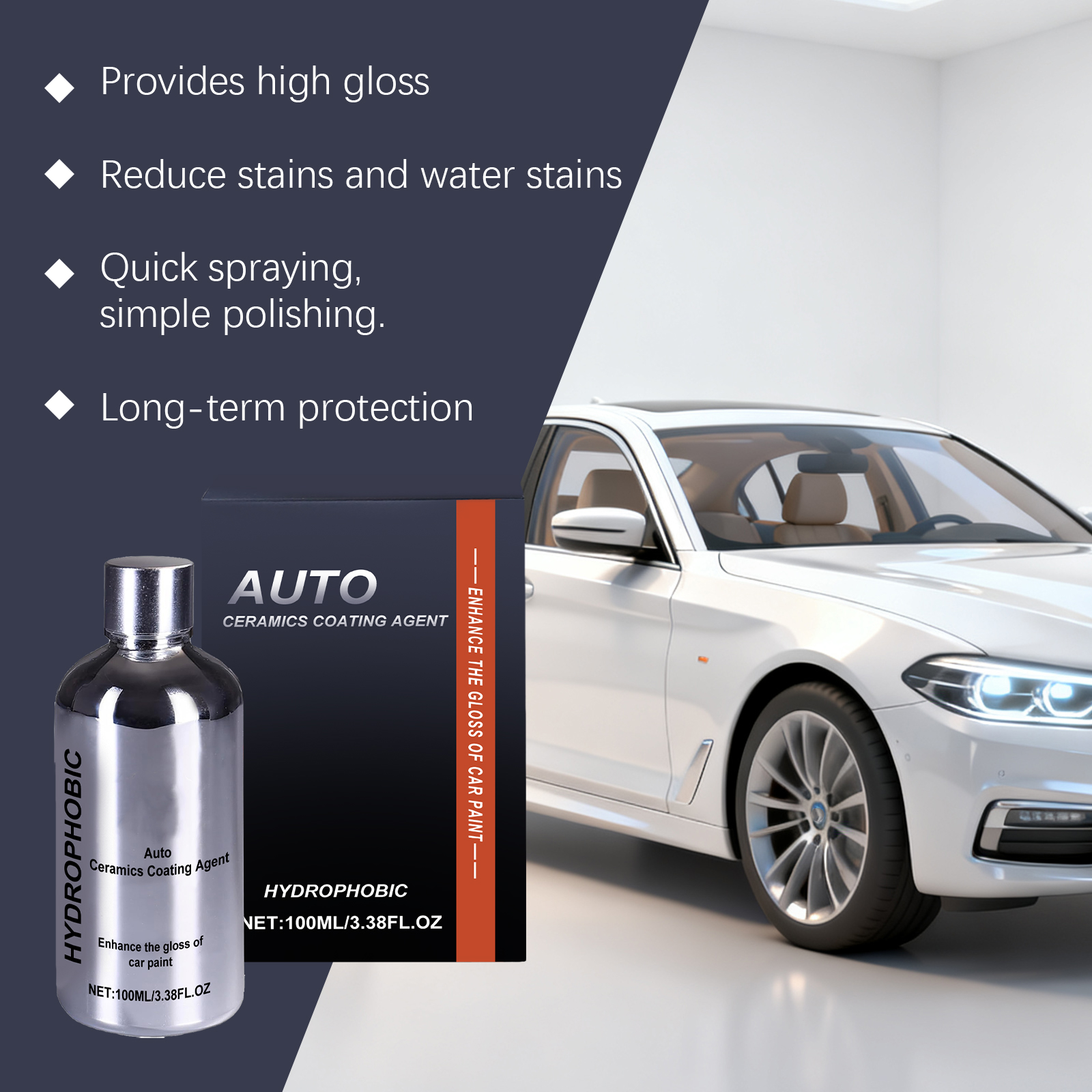 Car Ceramic Coating Agent Nano Spray Boost Surface Gloss Anti Rust Paint Protection For Vehicle Body Exterior Surface Care Liquid