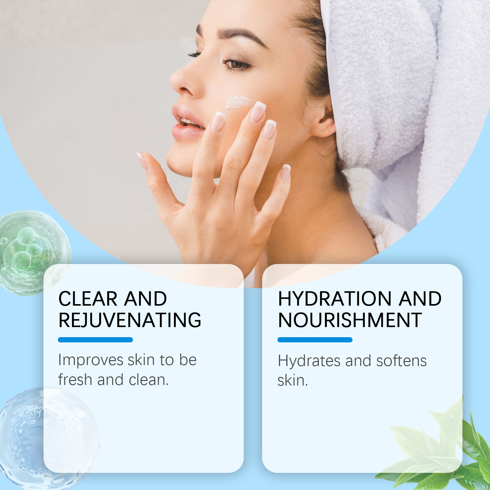 Facial Cream Mild Nourish Acne Moist Hydrate Refreshing Smooth Soften Daily Care