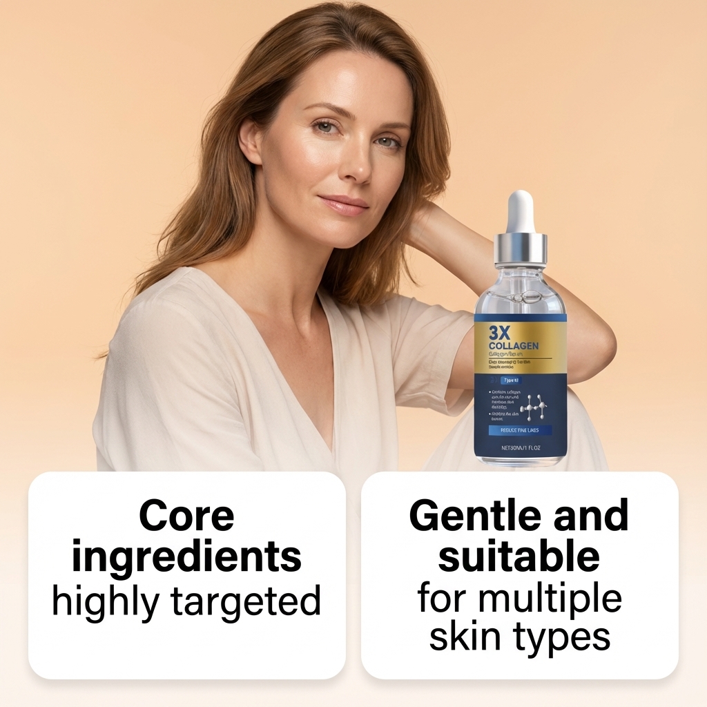 Collagen Essence Liquid Moisturize Replenish Water Lock Water Hydrate Refreshing Easy Absorb Facial Skin Daily Care Gentle Light Smooth