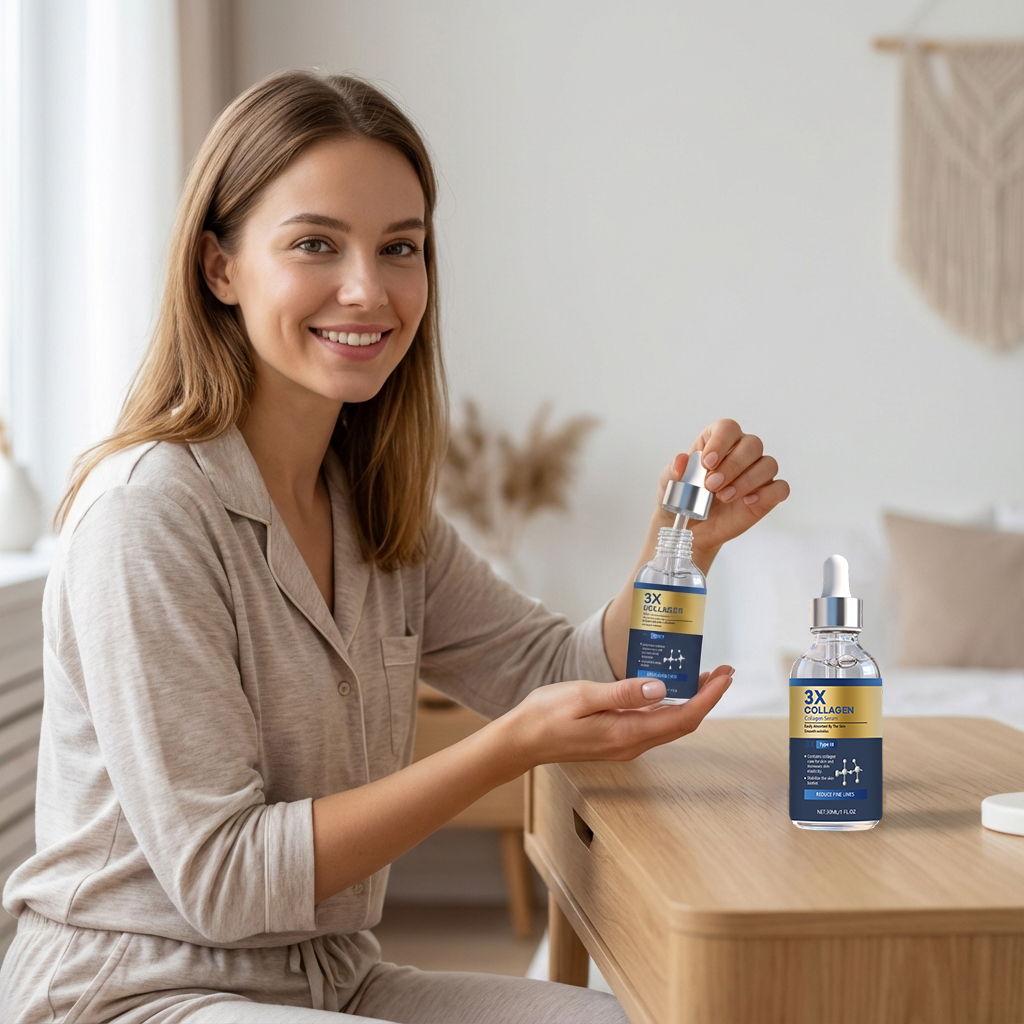Collagen Essence Liquid Moisturize Replenish Water Lock Water Hydrate Refreshing Easy Absorb Facial Skin Daily Care Gentle Light Smooth