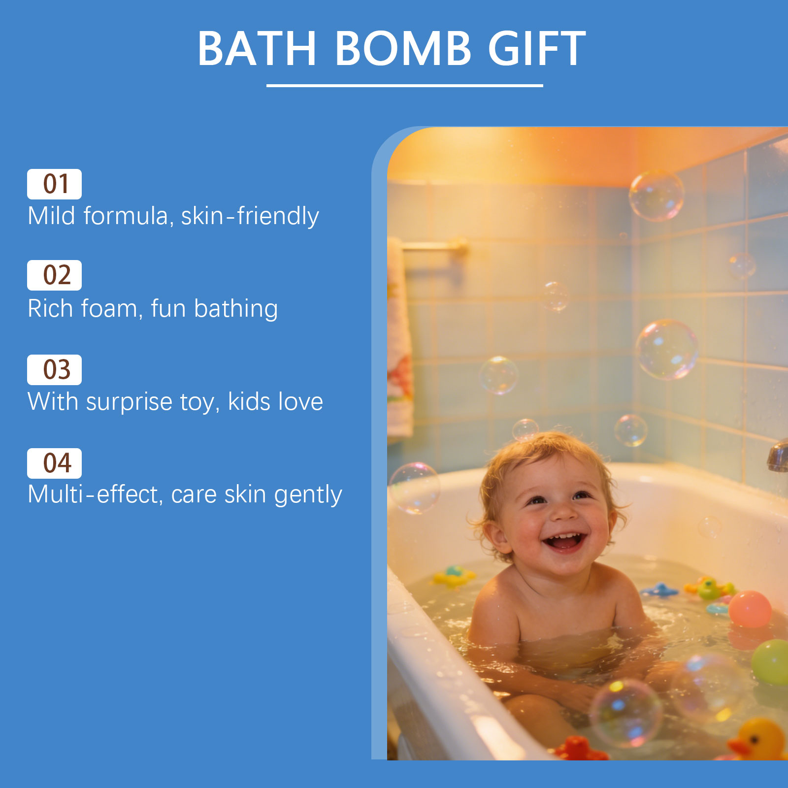 Bath Toy Ball Gift Set Mild Ingredients Nourish Moisturize Clean Body Skin Daily Shower Care