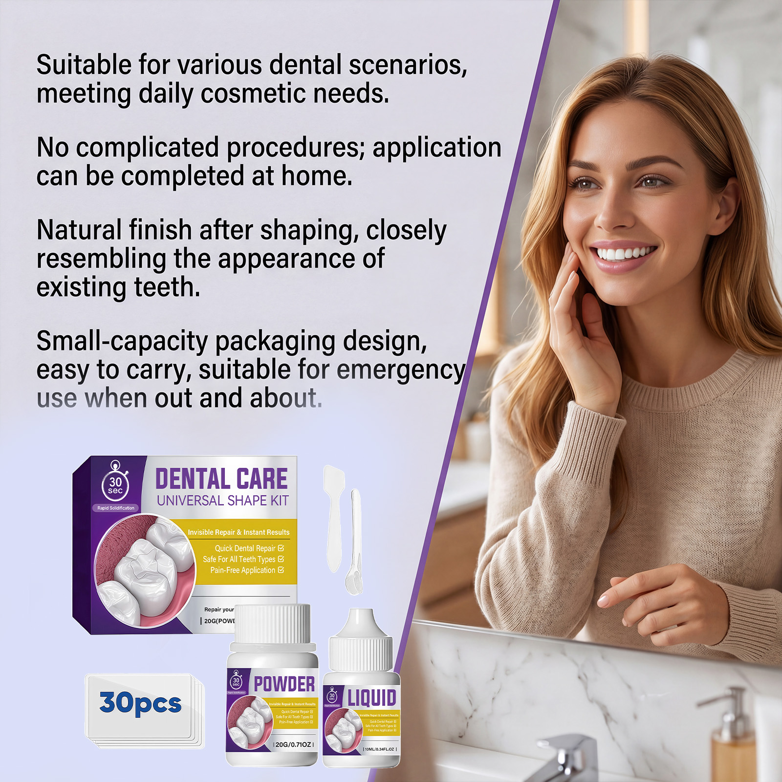 Gentle Formula Dental Care Kit For Daily Teeth Surface Beautifying Boost Smile Charm Appearance Display Attractive Look