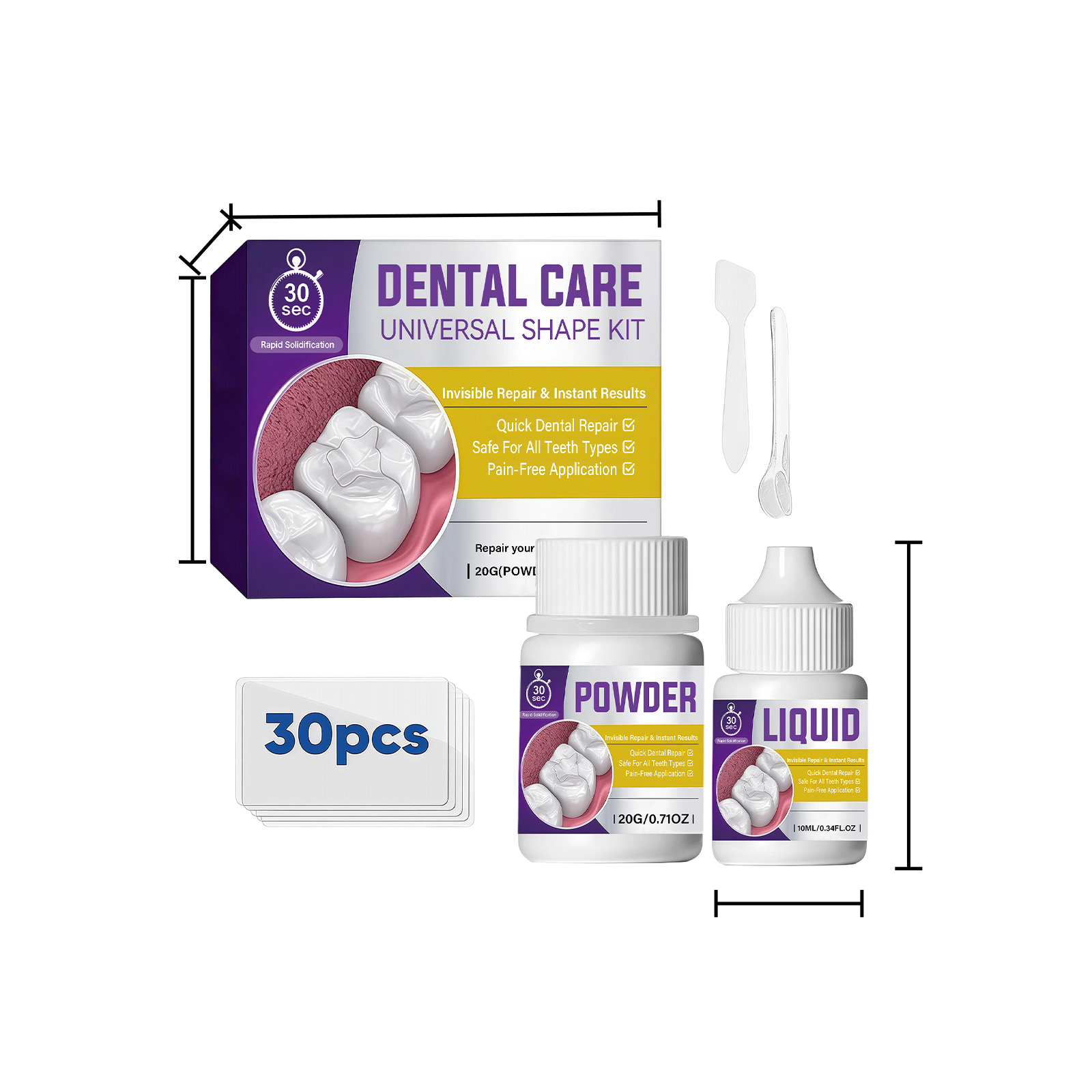 Gentle Formula Dental Care Kit For Daily Teeth Surface Beautifying Boost Smile Charm Appearance Display Attractive Look