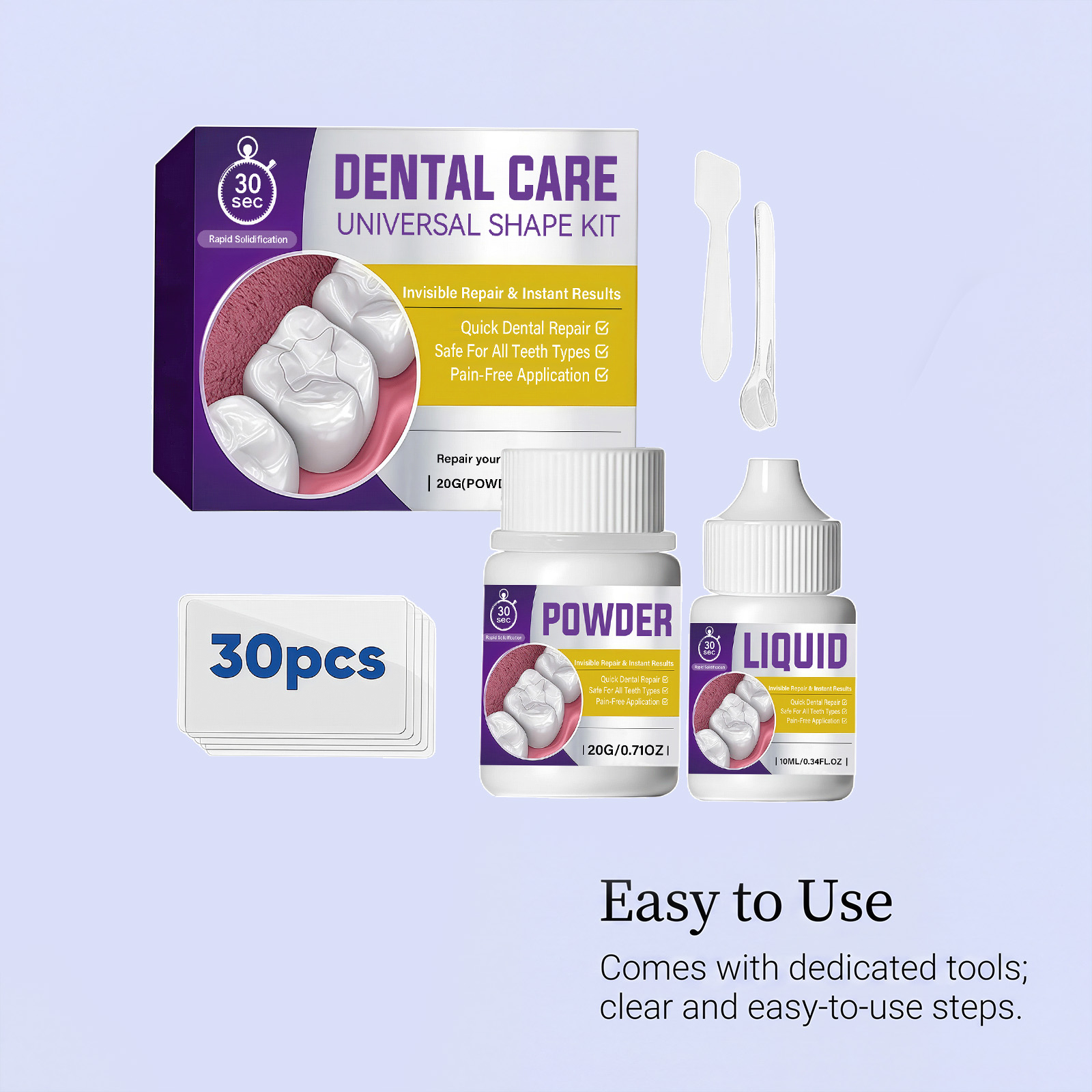 Gentle Formula Dental Care Kit For Daily Teeth Surface Beautifying Boost Smile Charm Appearance Display Attractive Look