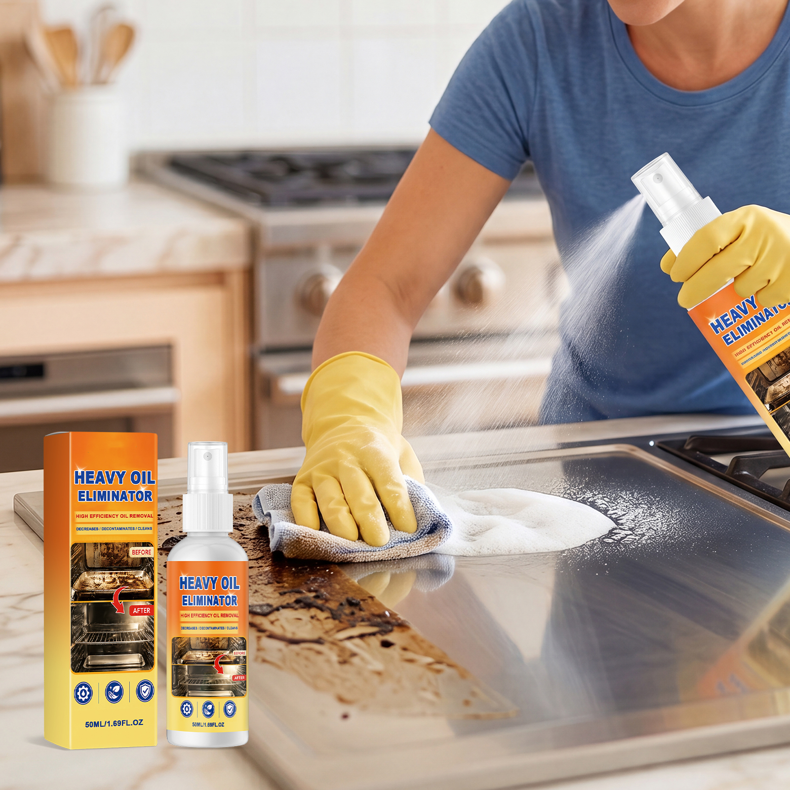 Heavy Grease Cleaning Spray Household Decontamination Purification Renovation Tool Kitchen Steam Oven Microwave Cookware