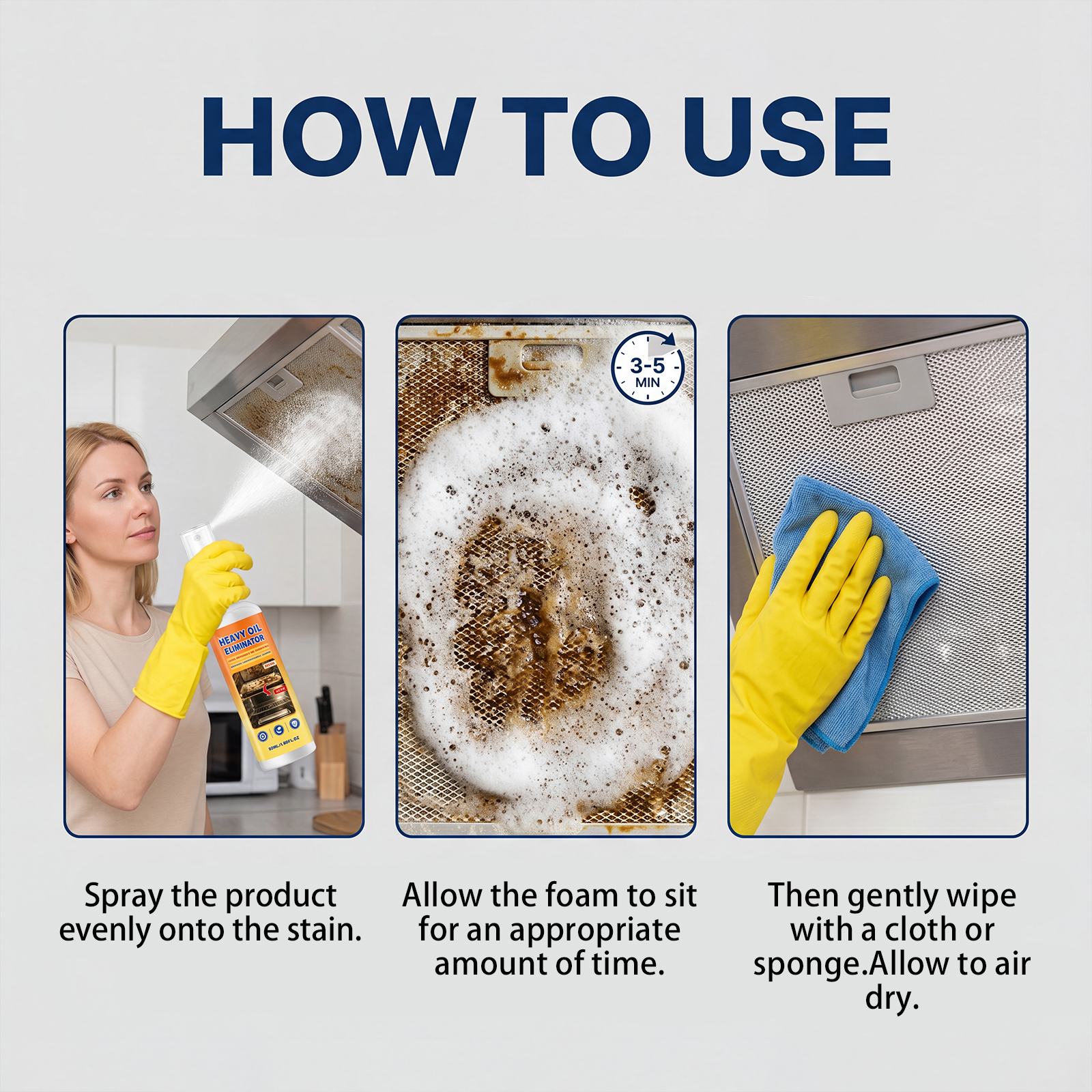 Heavy Grease Cleaning Spray Household Decontamination Purification Renovation Tool Kitchen Steam Oven Microwave Cookware