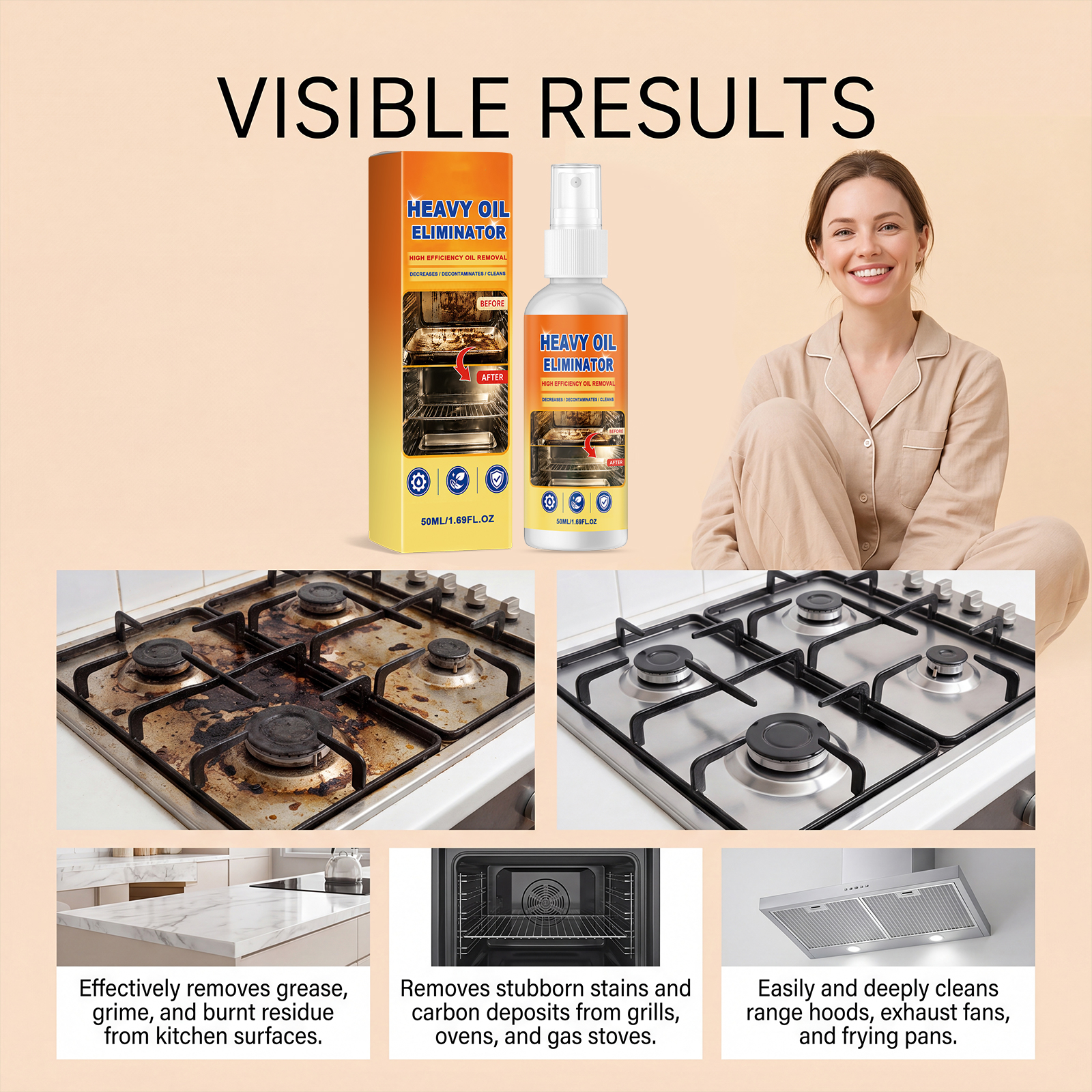 Heavy Grease Cleaning Spray Household Decontamination Purification Renovation Tool Kitchen Steam Oven Microwave Cookware