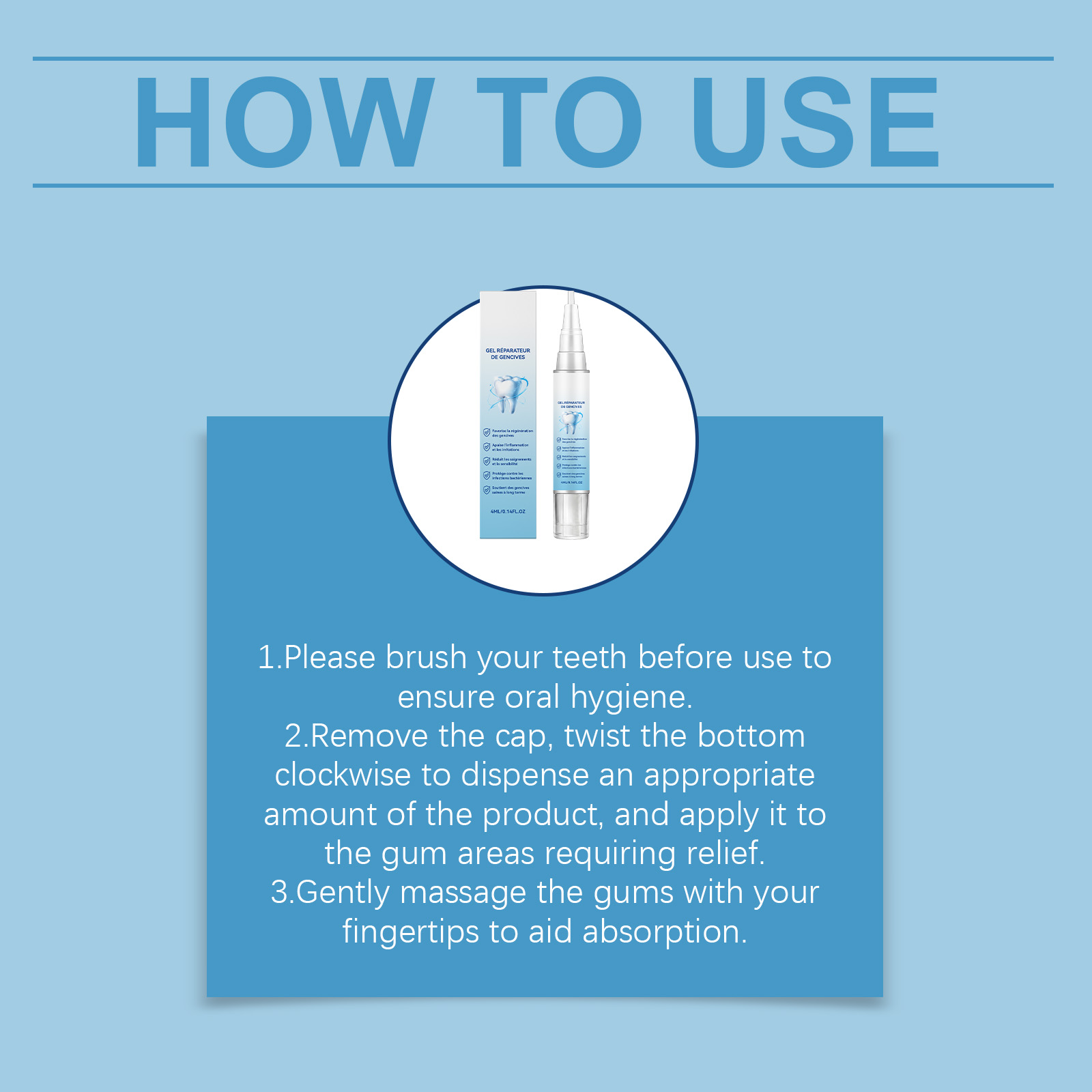Gum Care Gel Protect Teeth Comfort Clean Remove Stains Freshen Breath Refresh Maintain Oral Health