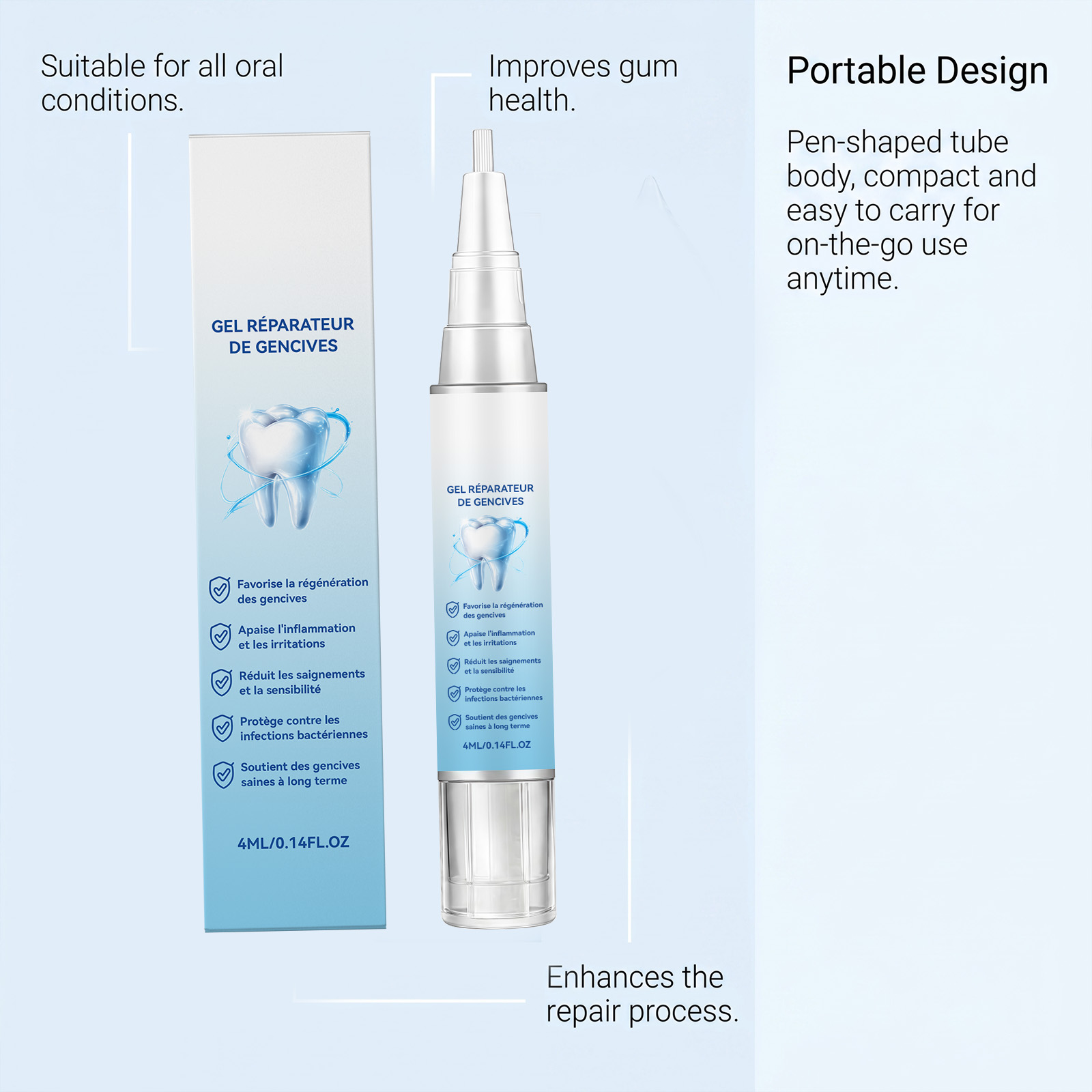 Gum Care Gel Protect Teeth Comfort Clean Remove Stains Freshen Breath Refresh Maintain Oral Health