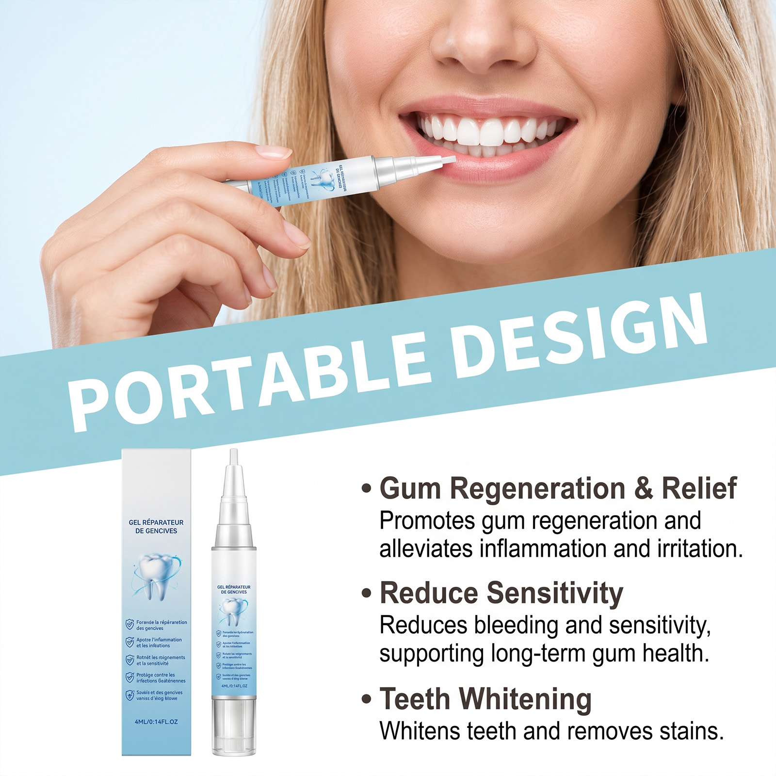 Gum Care Gel Protect Teeth Comfort Clean Remove Stains Freshen Breath Refresh Maintain Oral Health