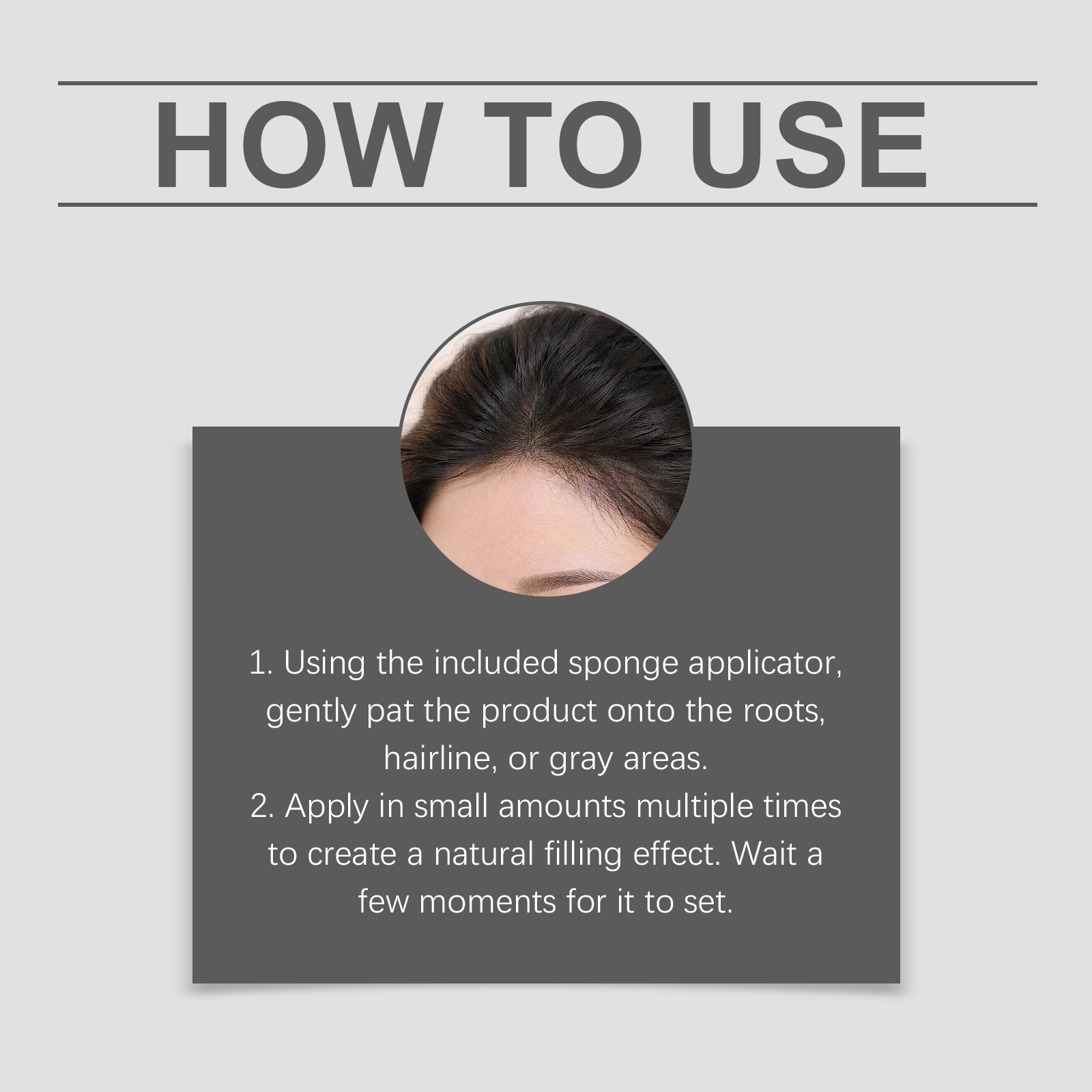 (Dark Brown) Hair Powder Shading Modify Hairline Cover Scalp Fill Hair Gap Fit Skin Natural Color Render Effect
