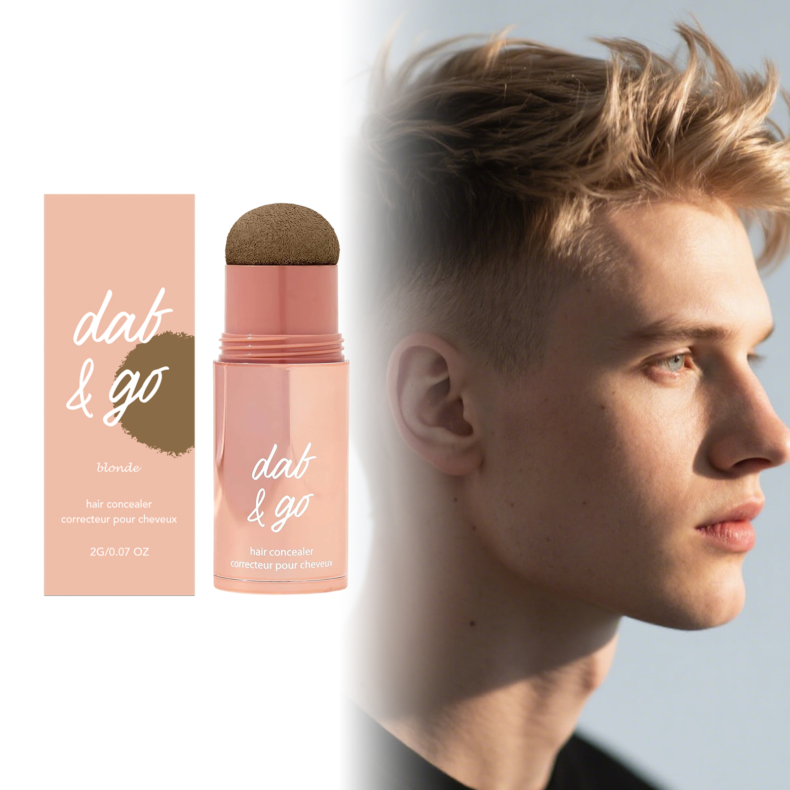 (Dark Brown) Hair Powder Shading Modify Hairline Cover Scalp Fill Hair Gap Fit Skin Natural Color Render Effect