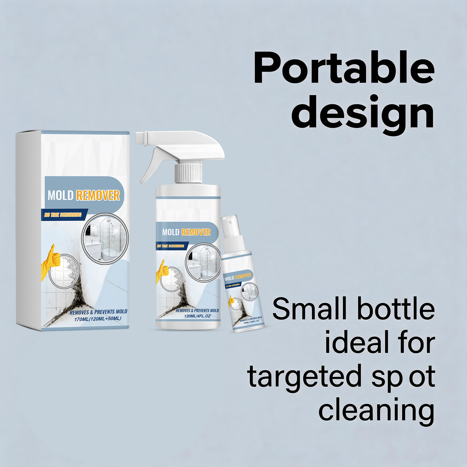 Mold Remover Multipurpose Convenient Daily Household Cleaner For Bathroom Corner Wall Stain Mildew Spot