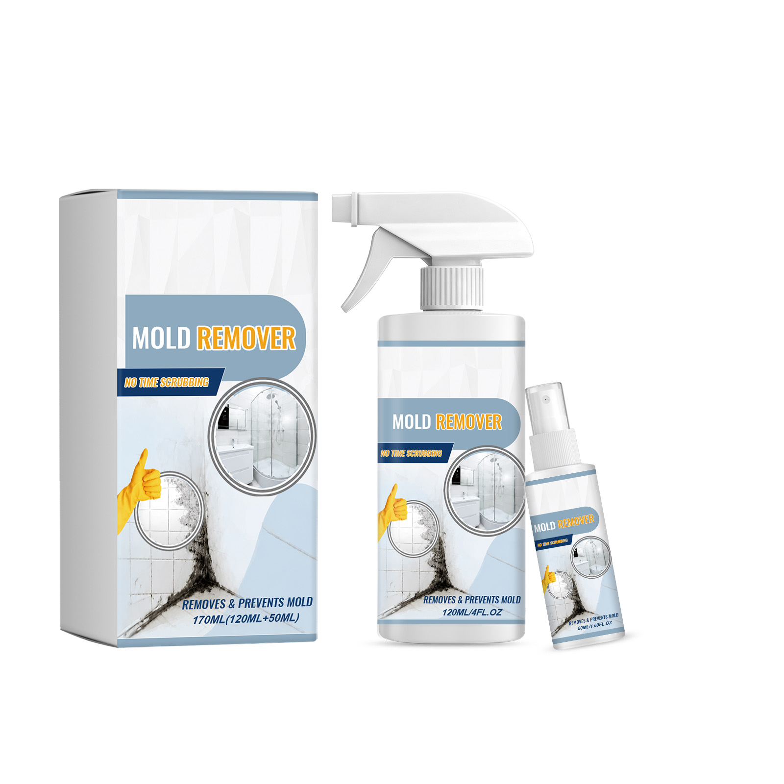 Mold Remover Multipurpose Convenient Daily Household Cleaner For Bathroom Corner Wall Stain Mildew Spot