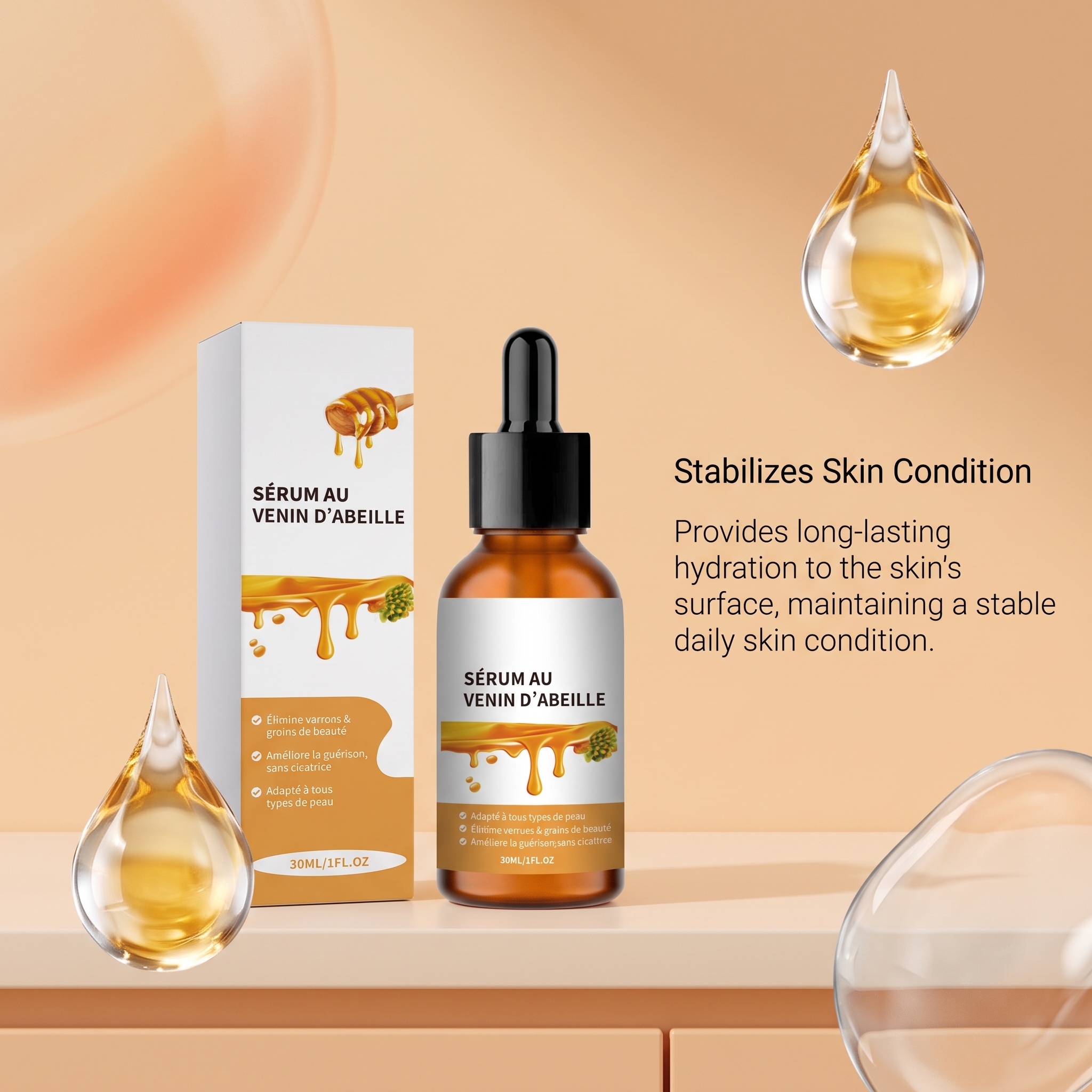 Bee Venom Skin Essence Smoothing Tender Comfortable Skin-friendly Body Cleansing Care Gentle Convenient
