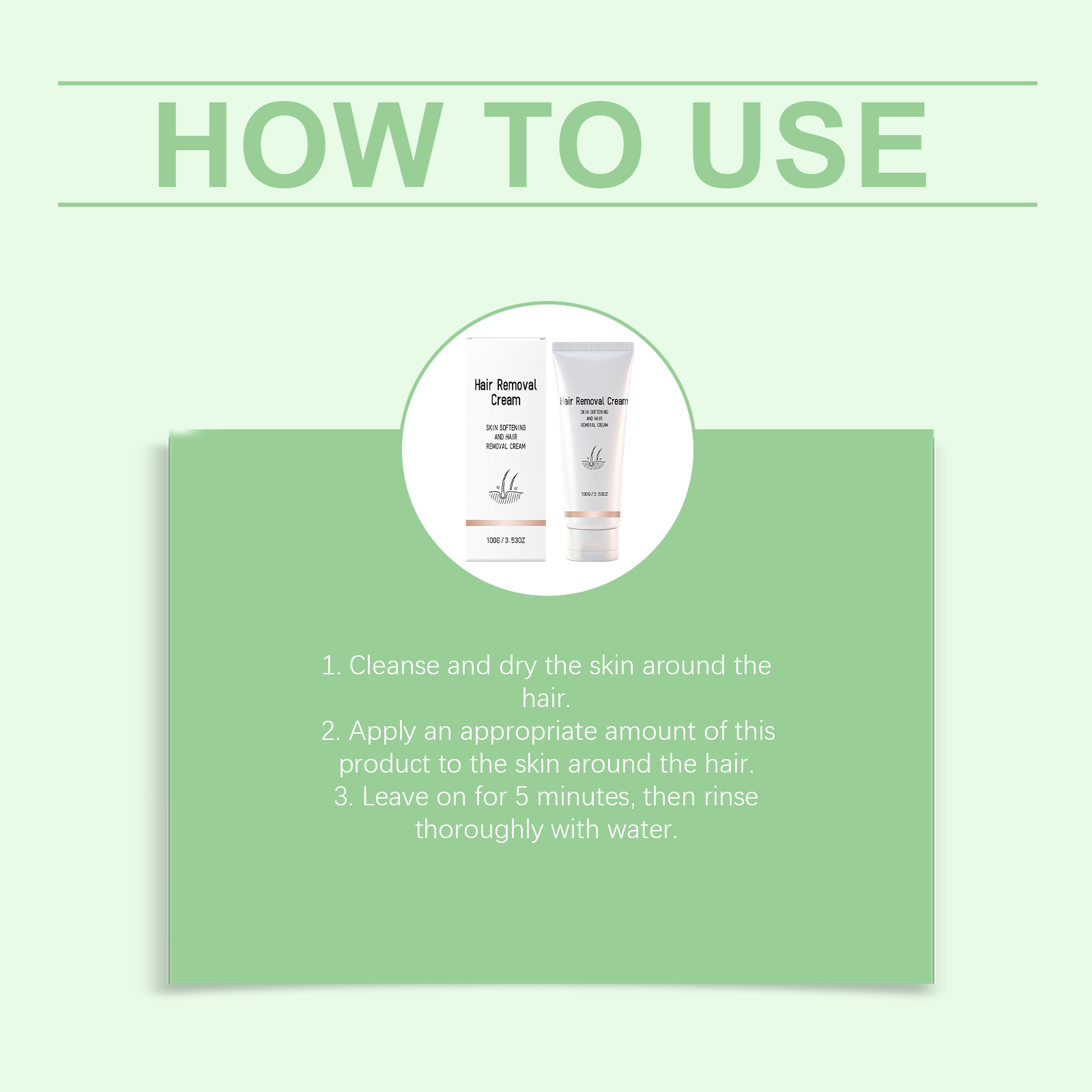 Refreshing Depilatory Cream Avocado Hydrating Mild Depilation Whole Body Arm Leg Skin Tender Smooth