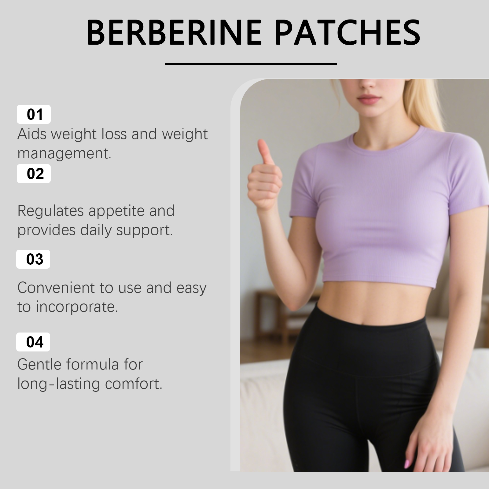 Body Care Patch Gentle Formula Lazy Use Daily Application For Waist Abdomen Figure Curve Display