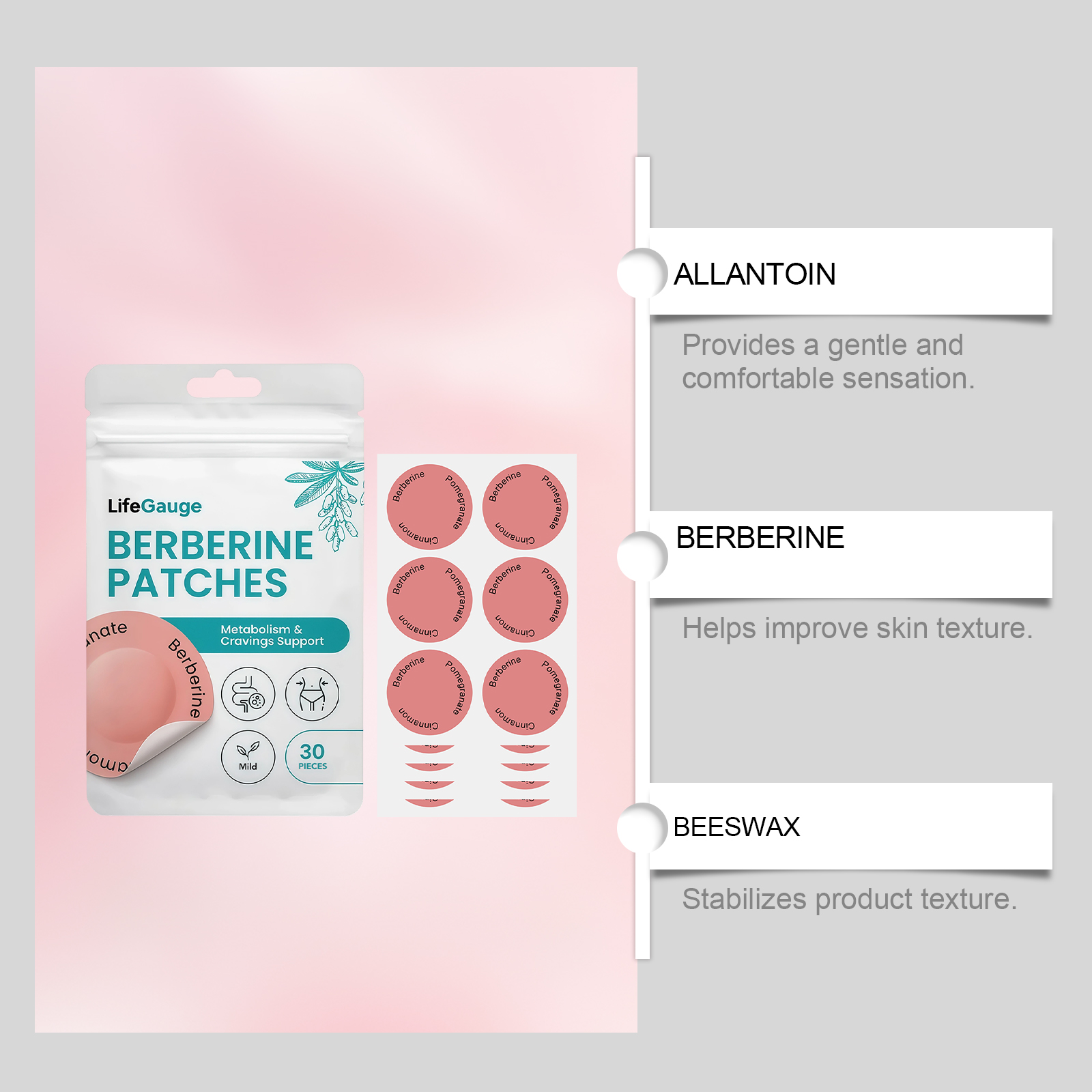 Body Care Patch Gentle Formula Lazy Use Daily Application For Waist Abdomen Figure Curve Display