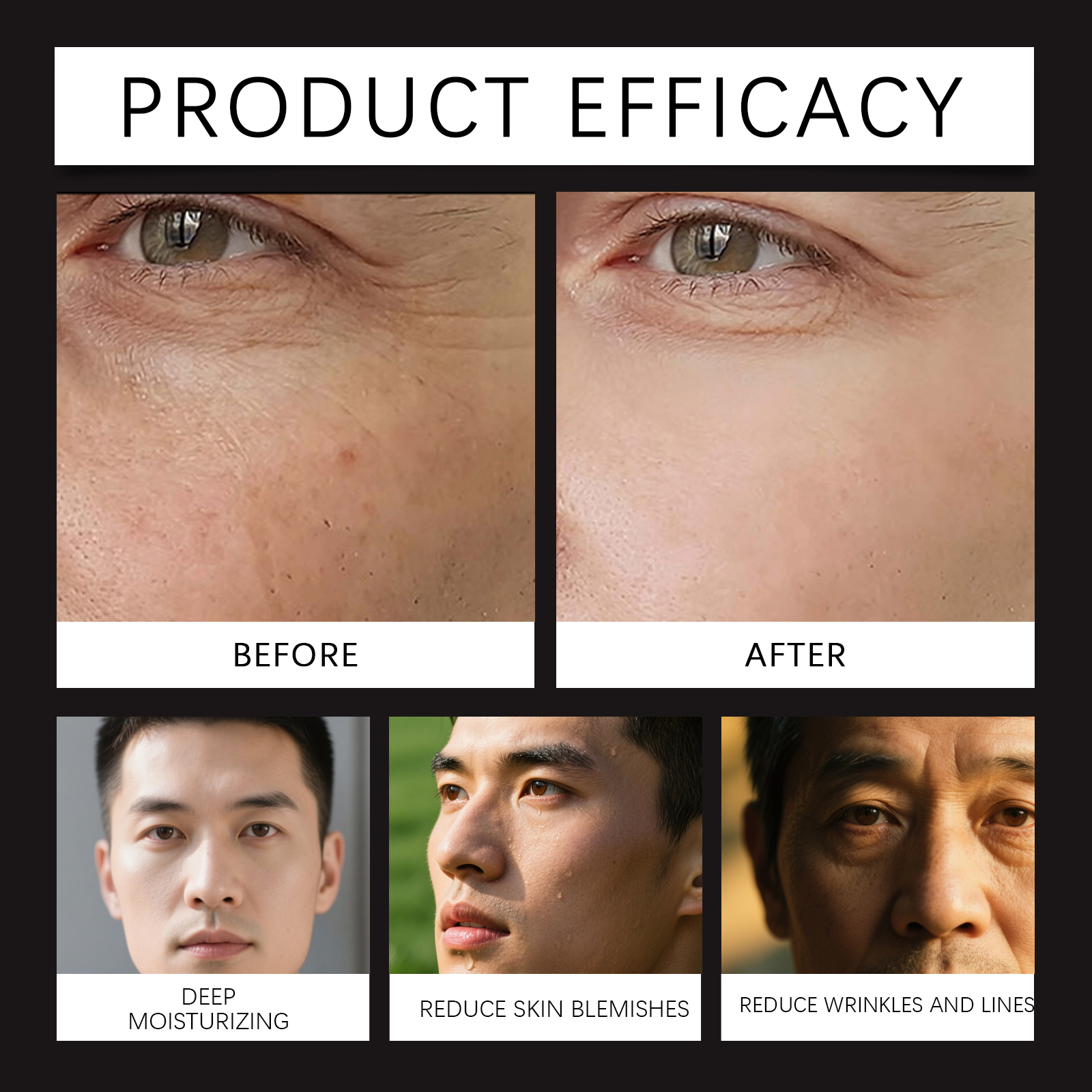 Men Moisturizing Facial Cream Lubricate Elastic Facial Skin Hydrate Nourish Facial Smear Cream