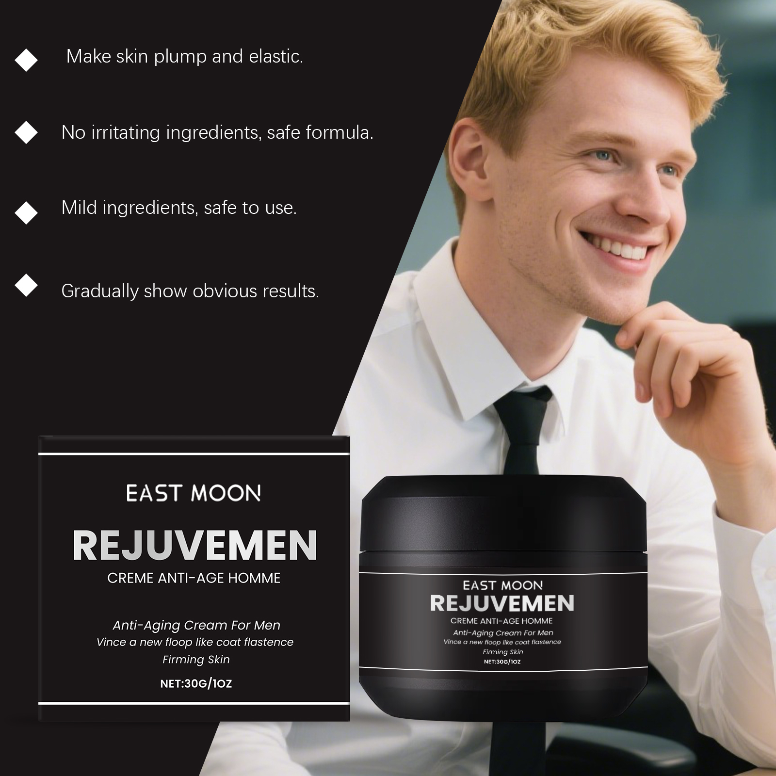 Men Moisturizing Facial Cream Lubricate Elastic Facial Skin Hydrate Nourish Facial Smear Cream
