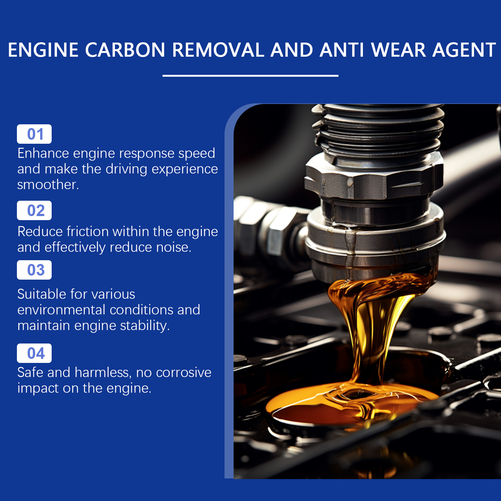 Car Engine Antiwear Protectant Rust Prevention Clean Noise Reduction Protect For Auto Parts