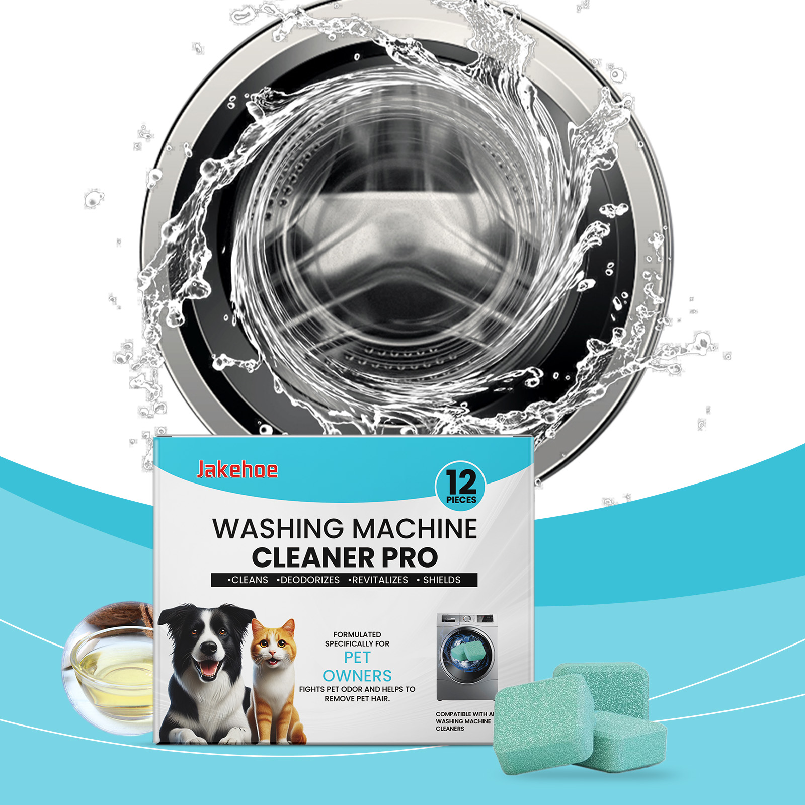 Washing Machine Cleaning Tablets For Tank Cleaning Household Front Top Load Stain Remover Scale Removal