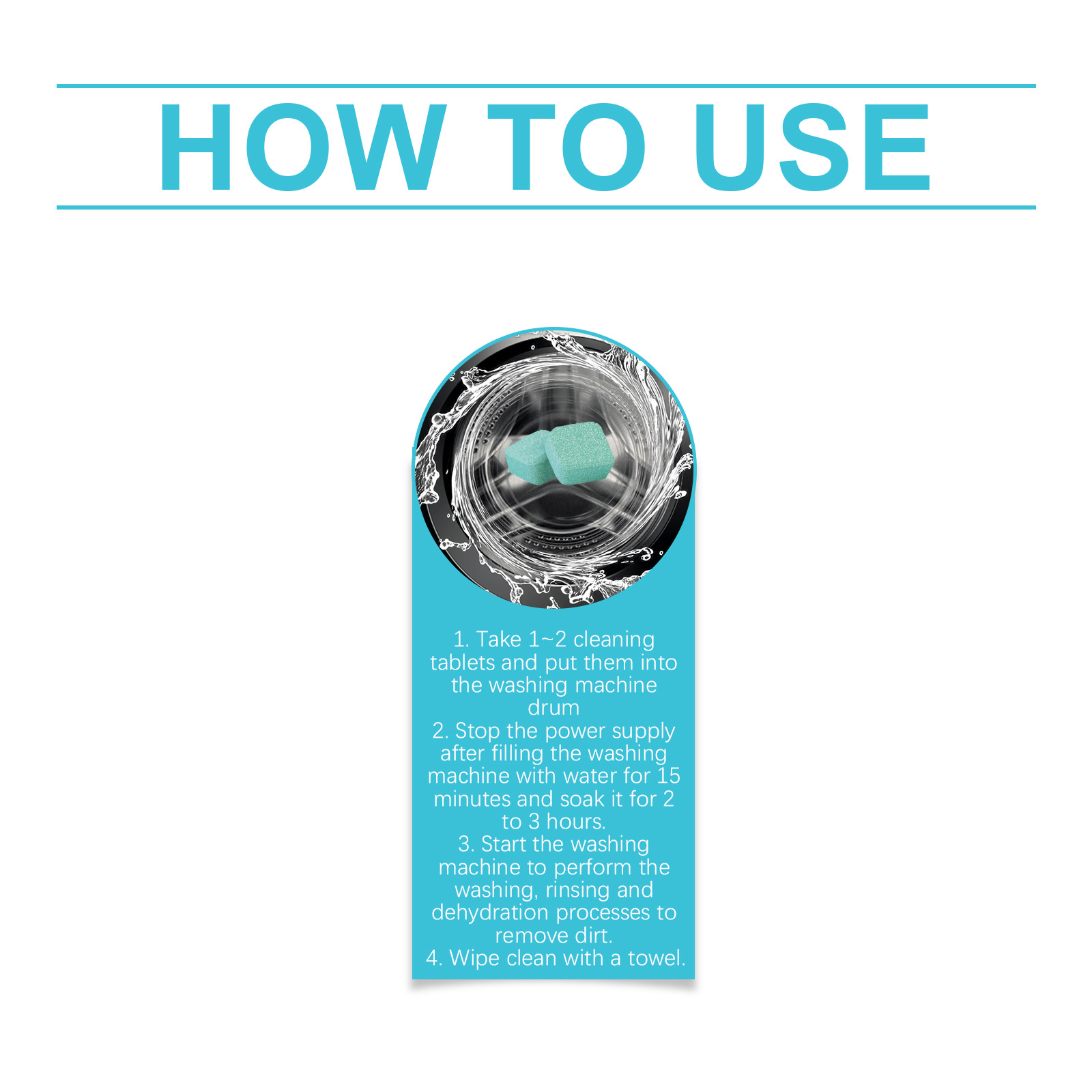 Washing Machine Cleaning Tablets For Tank Cleaning Household Front Top Load Stain Remover Scale Removal