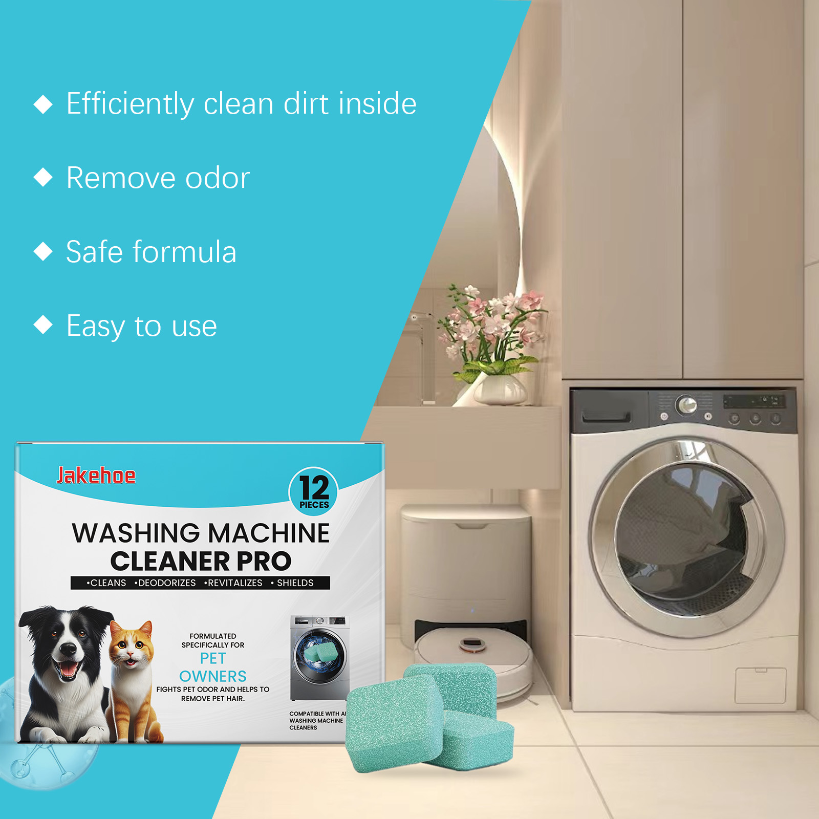 Washing Machine Cleaning Tablets For Tank Cleaning Household Front Top Load Stain Remover Scale Removal