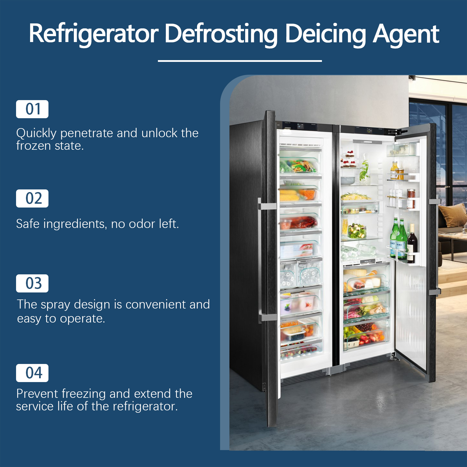 Refrigerator Deicer Anti Frost Anti Icing Snow Melting Cleaning Thawing Agent For Cold Storage Freezer