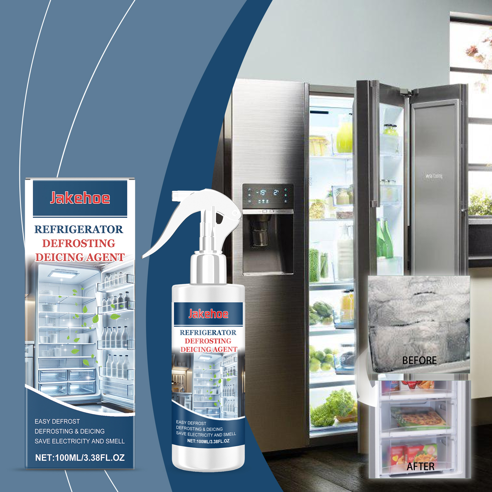 Refrigerator Deicer Anti Frost Anti Icing Snow Melting Cleaning Thawing Agent For Cold Storage Freezer
