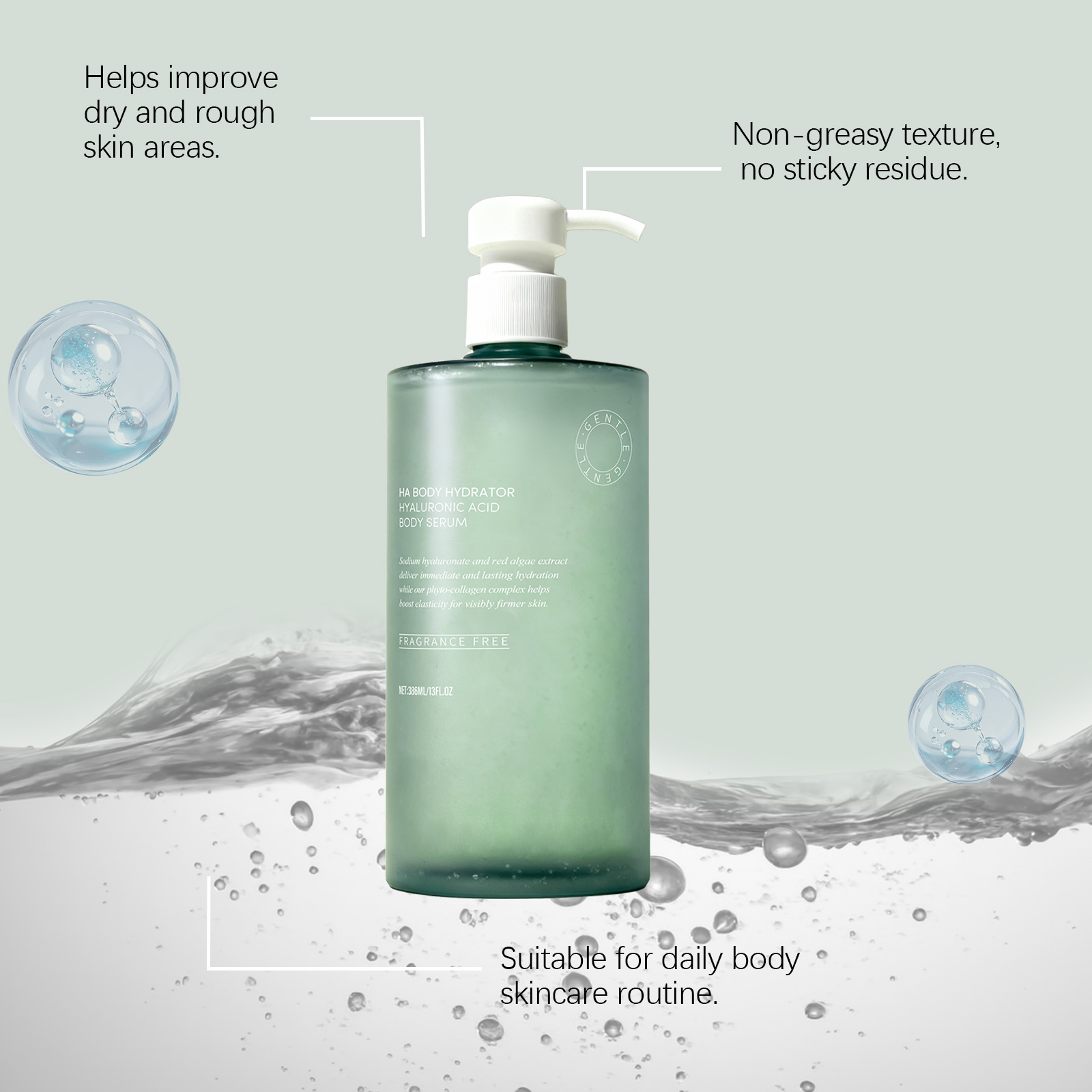 Hyaluronic Acid Body Essence Moisturizing Nourishing Skin Elasticity Smoothing Non Greasy Daily Hydrating Serum