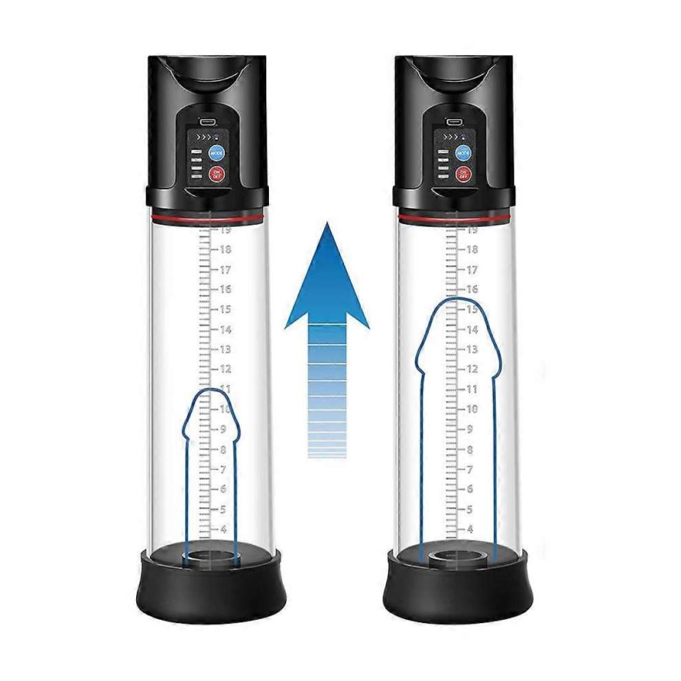 Electric Massager Vacuum Pump With 4 Suction Intensities, Rechargeable Automatic High-vacuum EnlarComplete Set