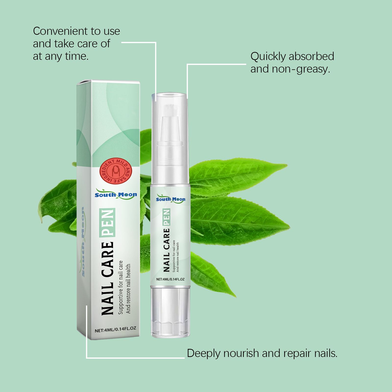 Nail Care Pen For Toenails And Fingernails Gentle Moisturizing Strengthening Daily Home Treatment