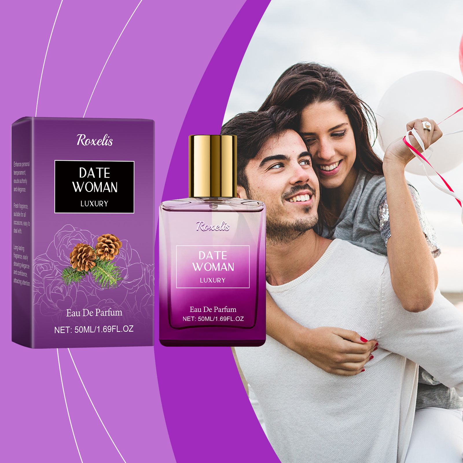 Herbal Charm Perfume Woody Rose Long Lasting Fresh Scent For Daily Wear