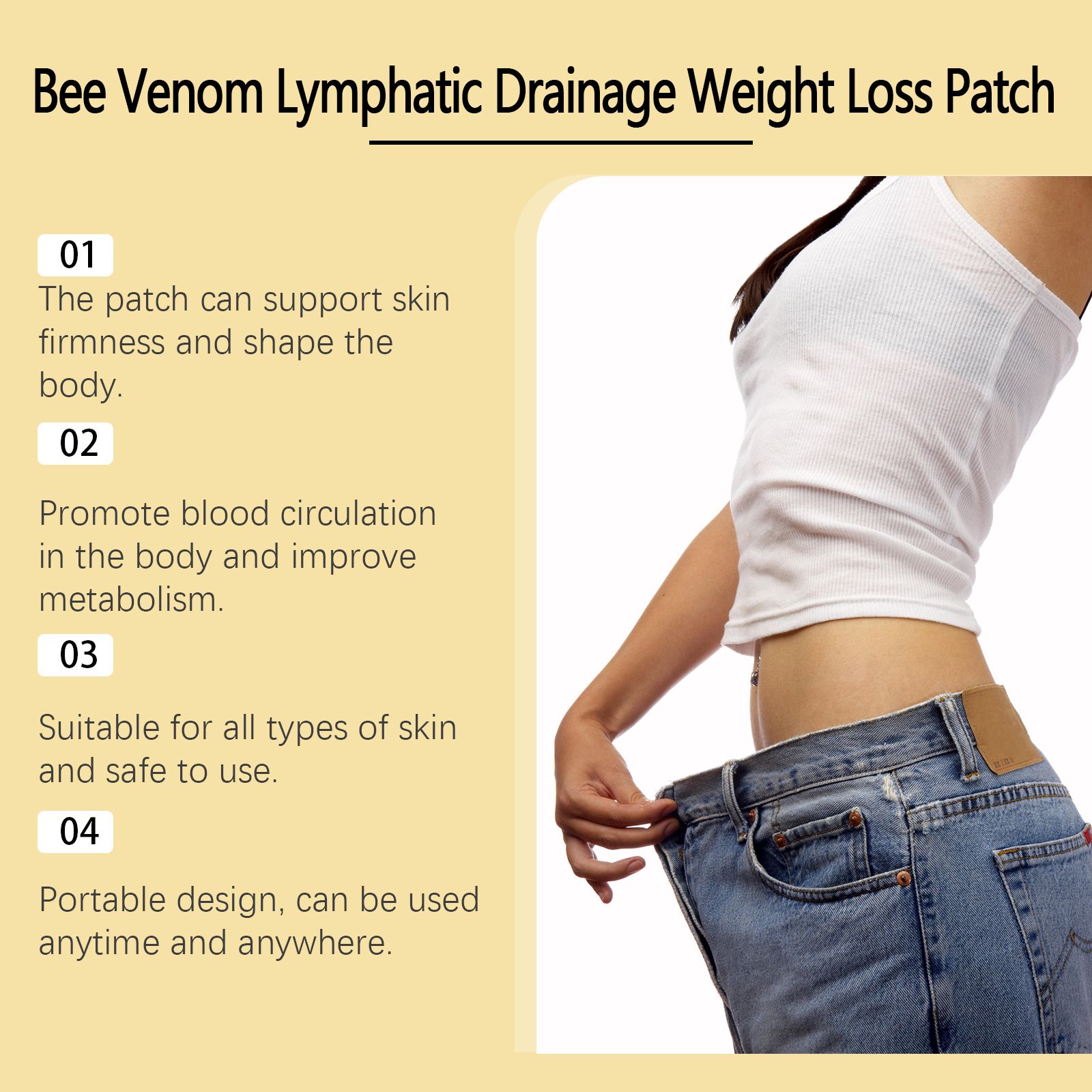 Bee Venom Lymphatic Body Shaping Patch For Firming And Daily Body Care