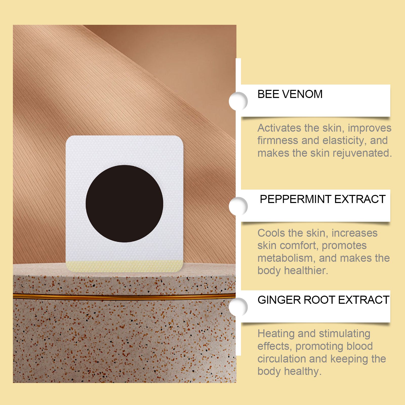 Bee Venom Lymphatic Body Shaping Patch For Firming And Daily Body Care