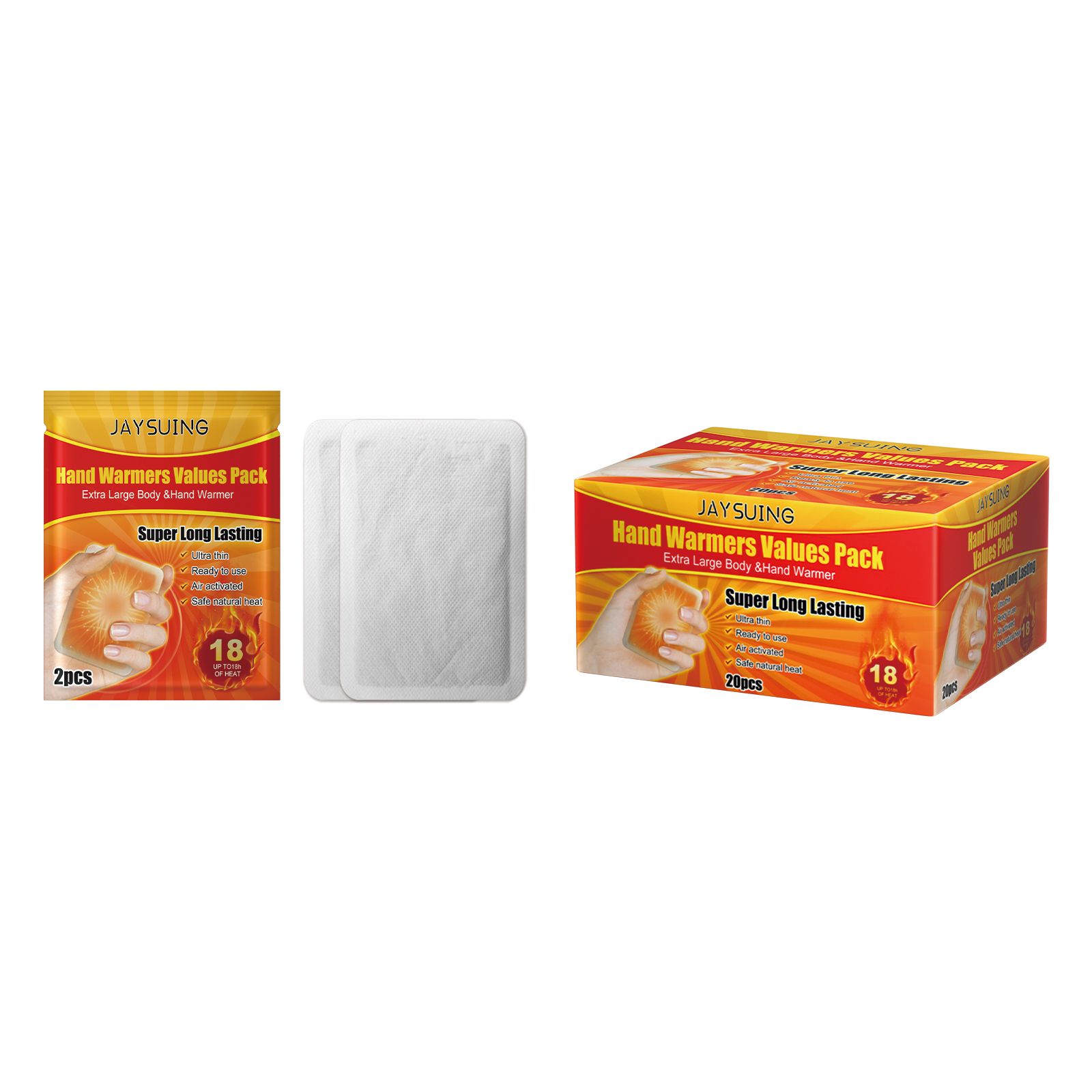 Self Heating Hand Warmers 20 Pack Portable Heat Patches For Winter Outdoor Activities And Body Warmth