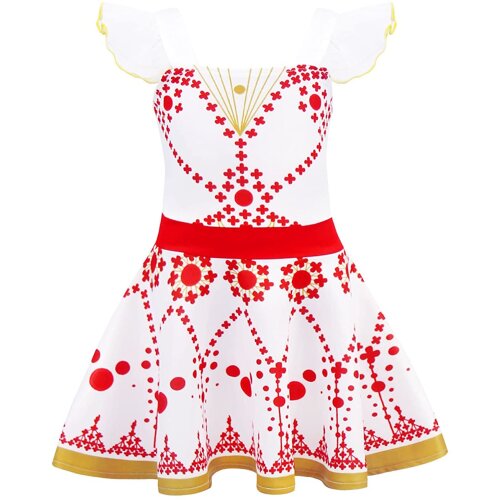 (5-6 Years, Red) AmzBarley Girls Felicie Costume Dress up Ballet Dance Kids Birthday Hol