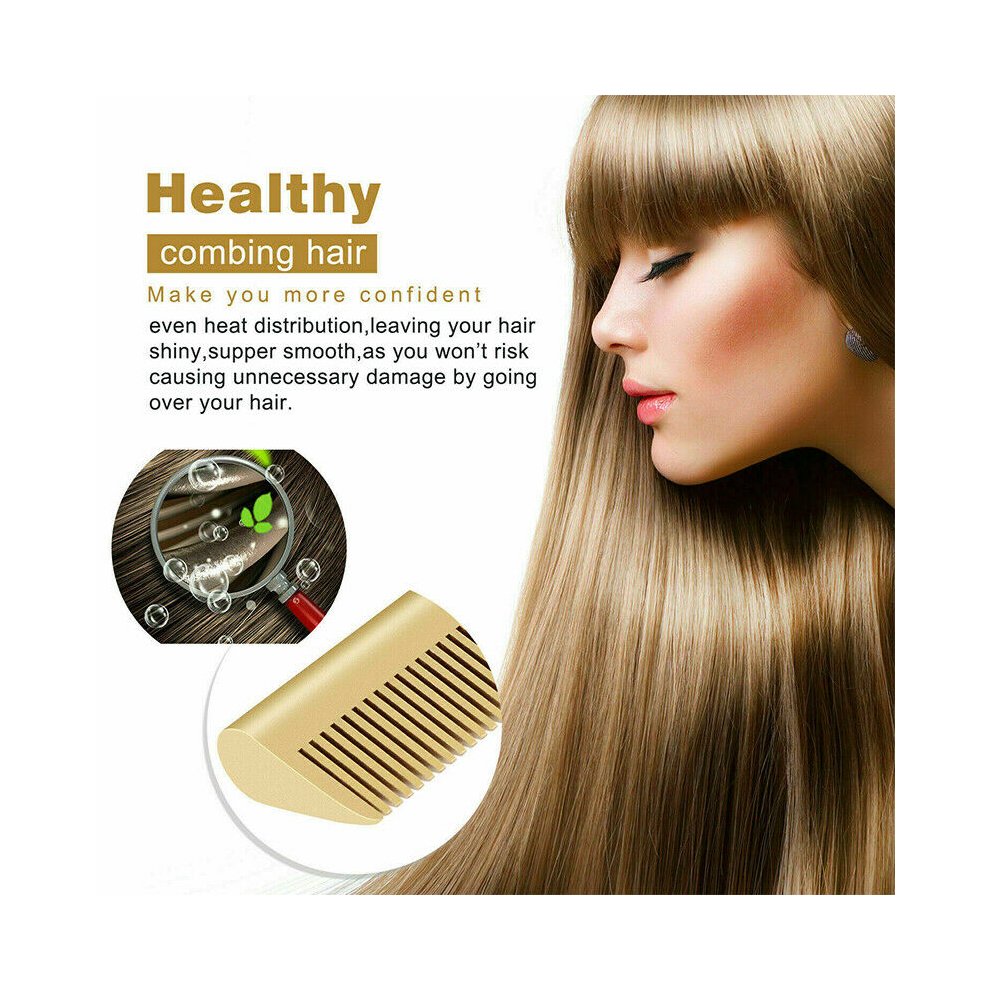 Hair Straightener Hot Comb Electric Beard Curler Brush Copper Comb Curling Iron Travel Styling Wand