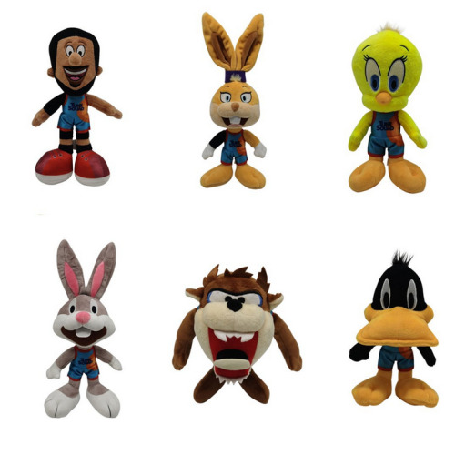 ( 6PCS/SET ) Space Jam 2 A New Legacy Lebron James Plush Toy Stuffed Doll