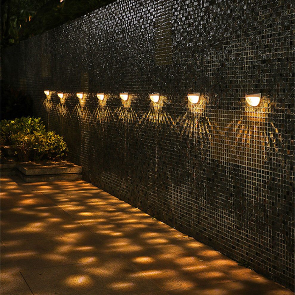Shadow Light Solar Fence Lights Solar Decorative Garden Lights Waterproof Warm White