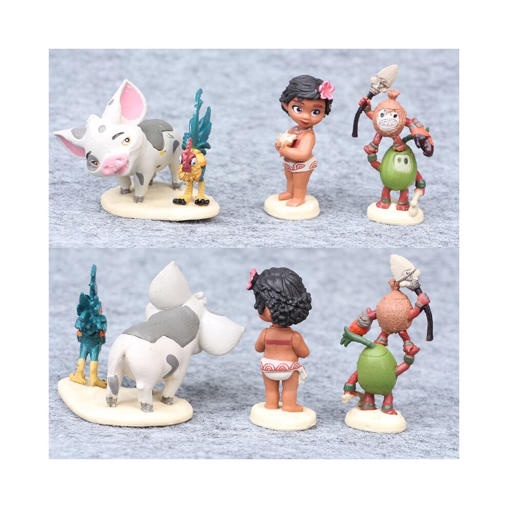 10pcs Moana Action Figure Toy Dolls Kids Gift Toys