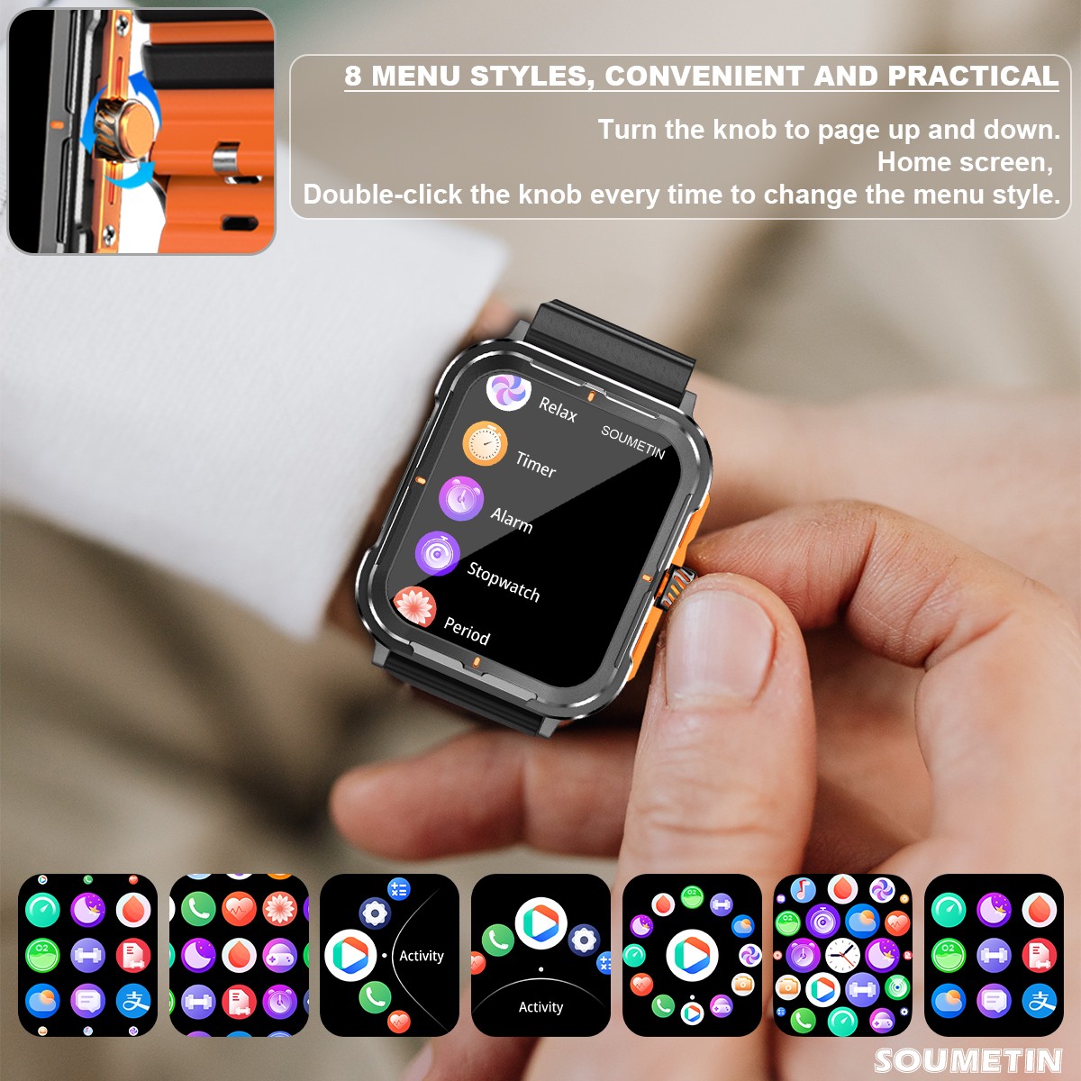 2023 Smart Watch Men Blood Pressure NFC Outdoor Sports Business Smartwatch Battery Life 12 Day Fitness Tracker